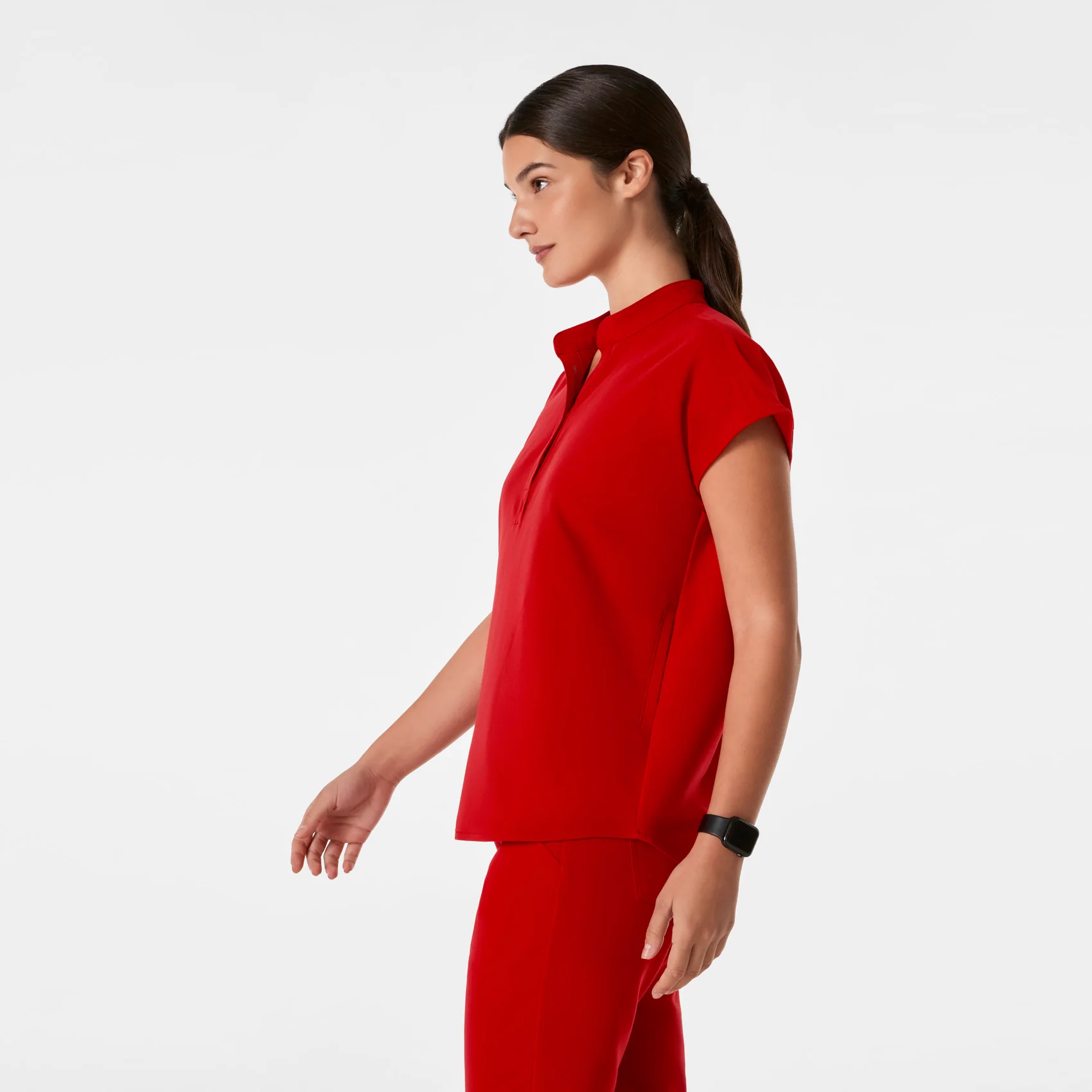 women's Winning Red Rafaela - Oversized Scrub Top™ - Image 3