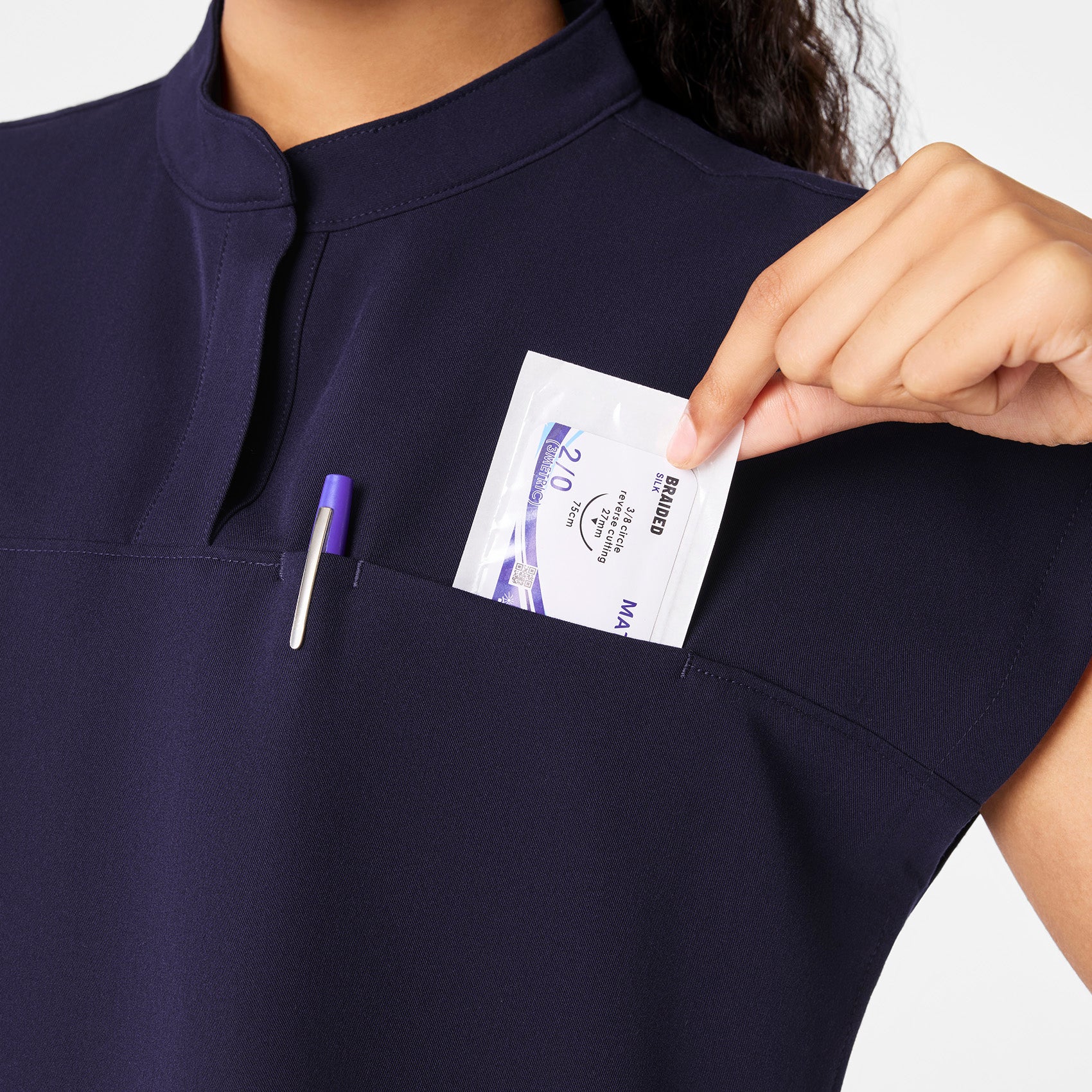 women's Navy Rafaela - Tunic Scrub Top™ - Image 8