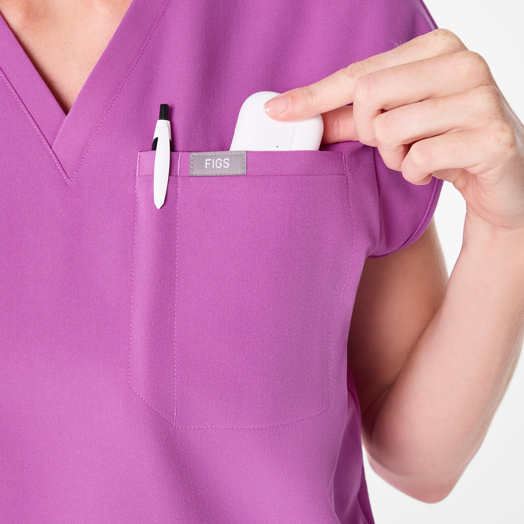 women's Ultraberry Raleigh V-Neck - Scrub Top - Image 6