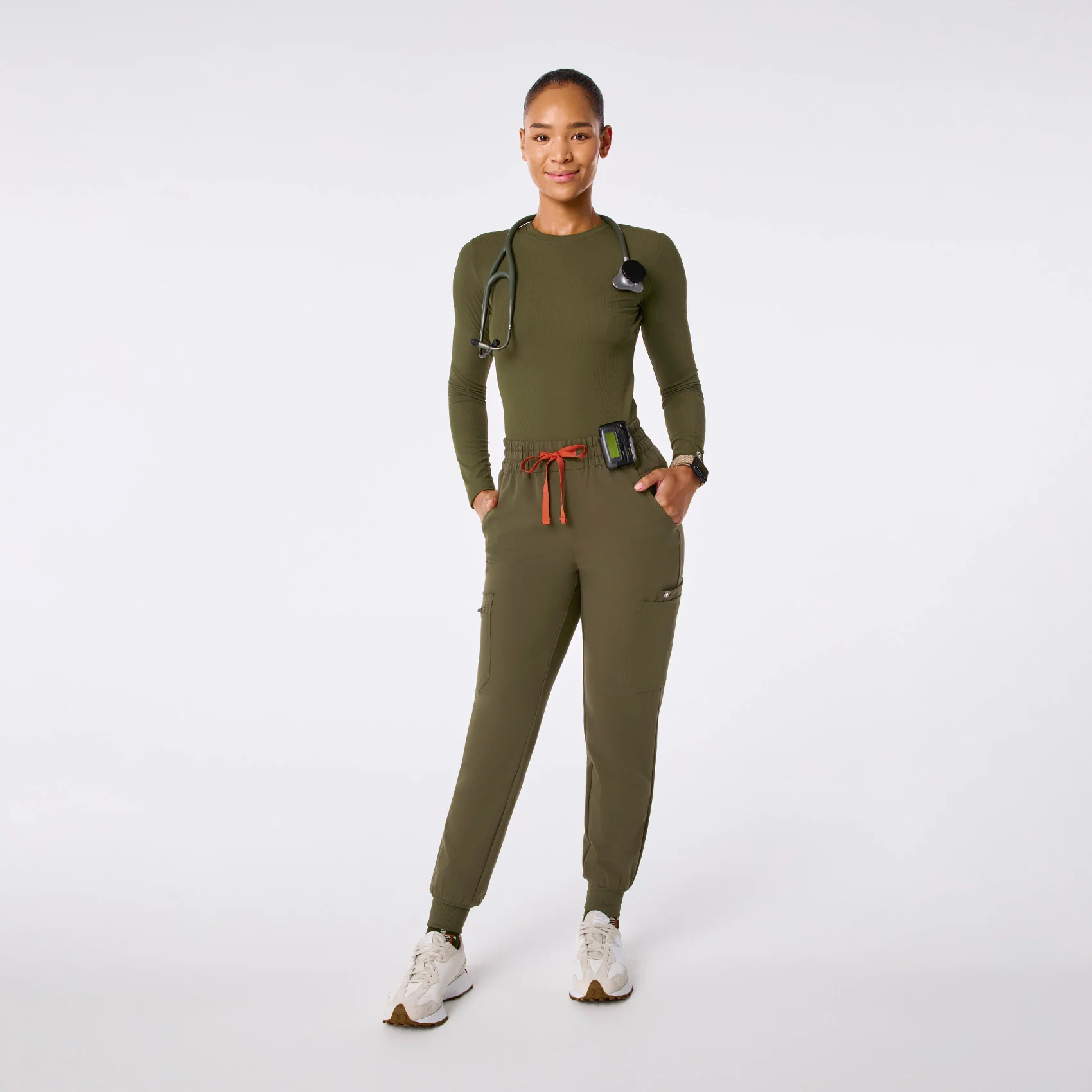 women's Spruce Ribbed - Longsleeve Underscrub - Image 2