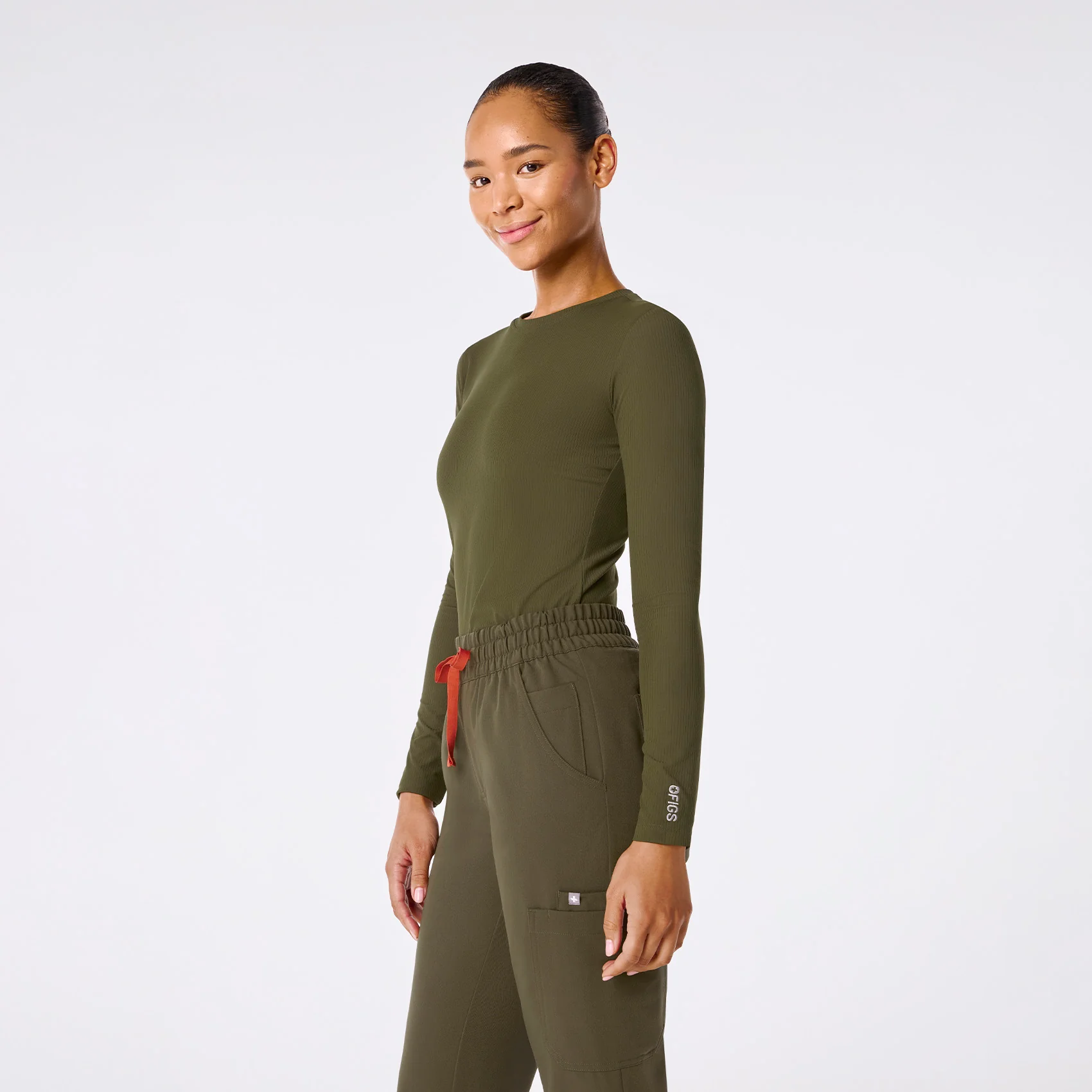 women's Spruce Ribbed - Longsleeve Underscrub - Image 3