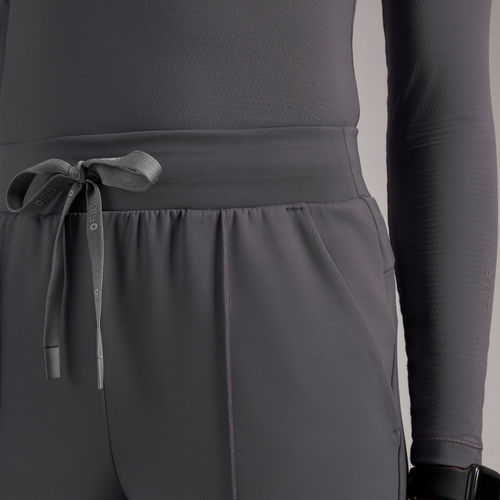 women's Charcoal High Waisted Salina FORMx Wide Leg - Petite Scrub Pant™ - Image 8