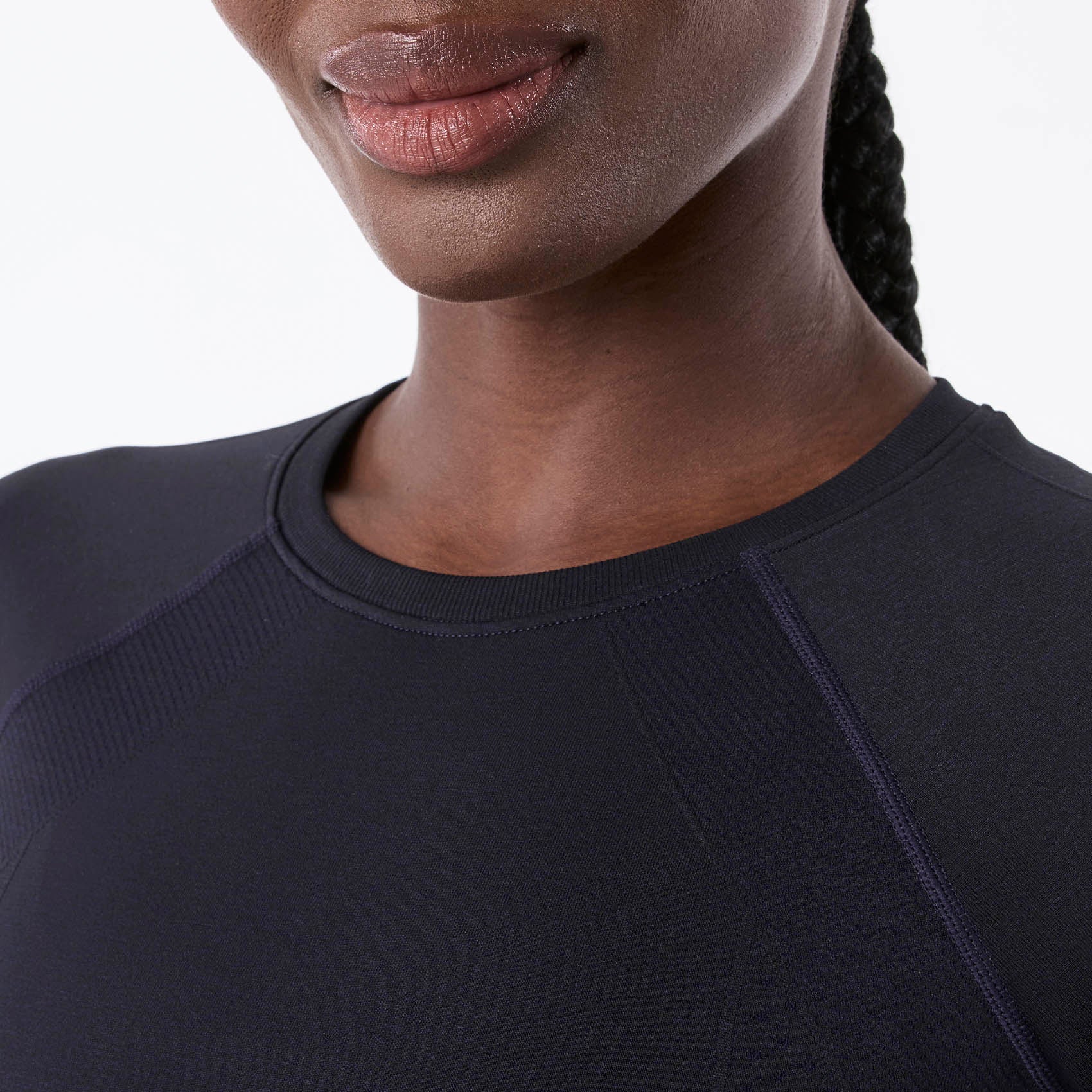 women's Navy Salta Seamless Cropped - Longsleeve Underscrub - Image 5
