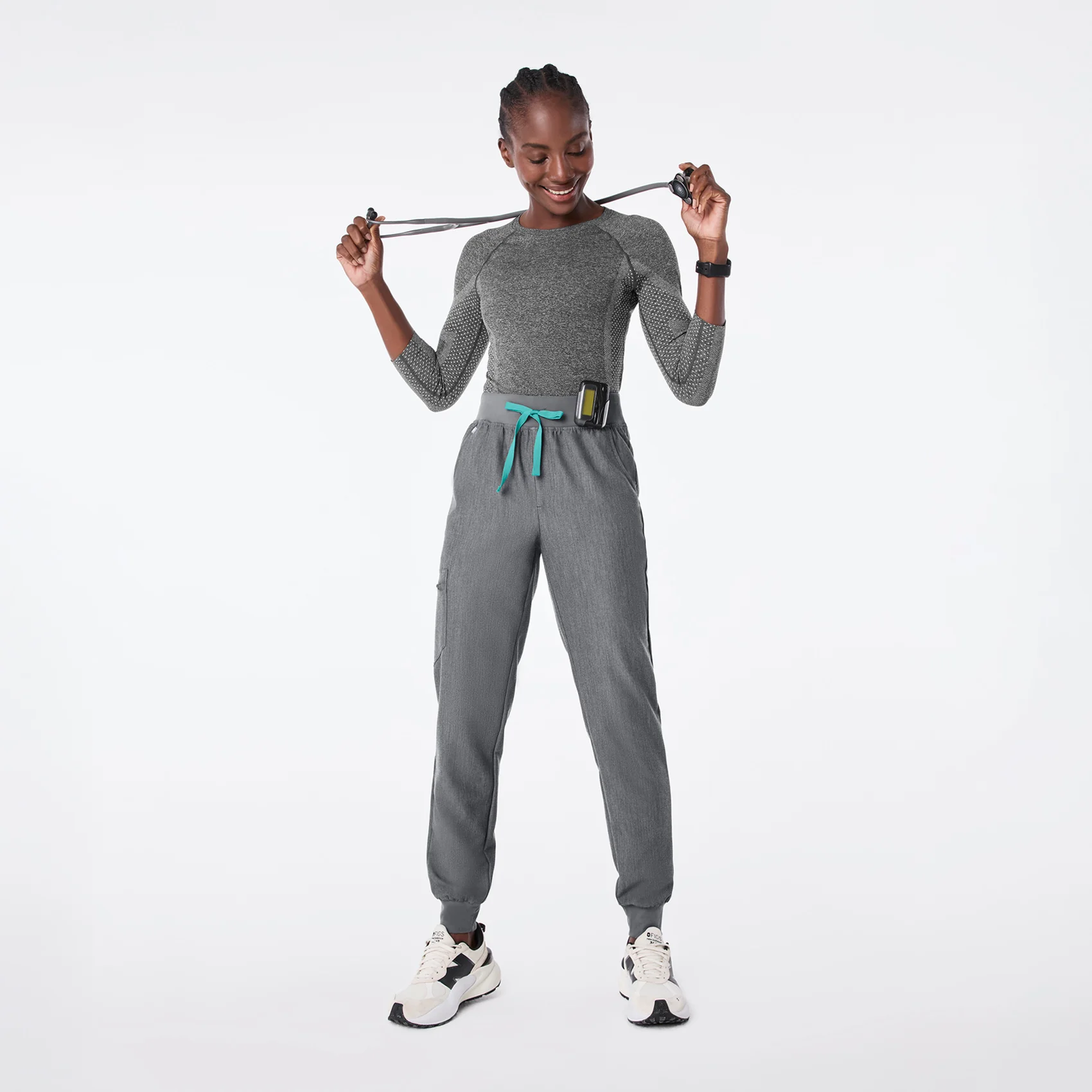 women's Graphite Salta Seamless - ¾ Sleeve Underscrub - Image 2