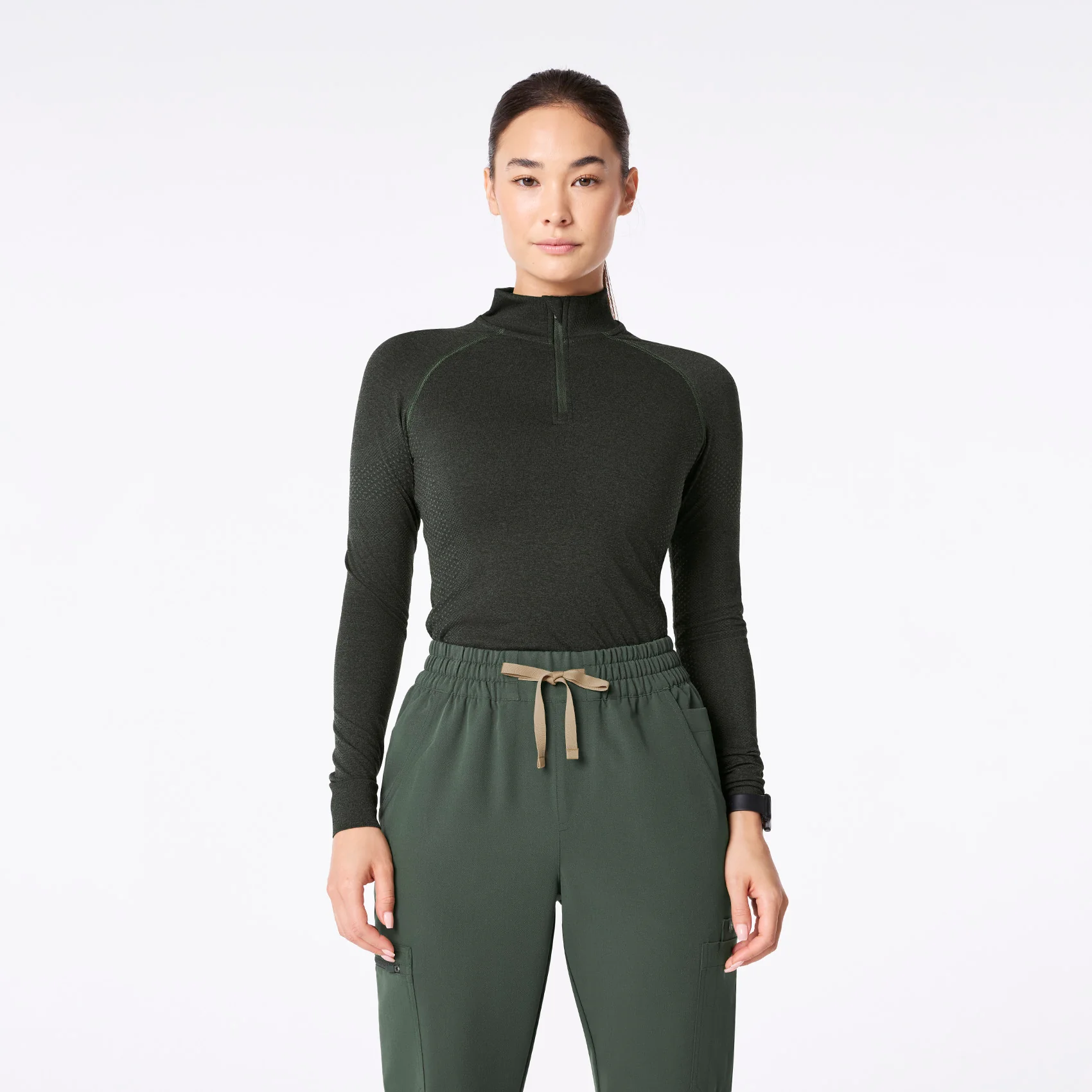 women's Moss Salta Seamless ¼ Zip - Longsleeve Underscrub
