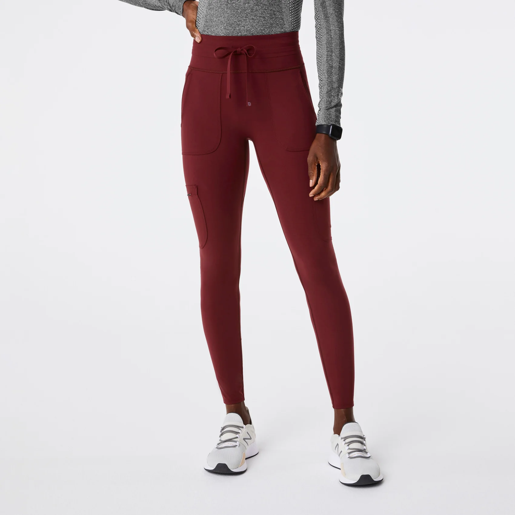 women's Burgundy High Waisted Seville - ScrubLegging™
