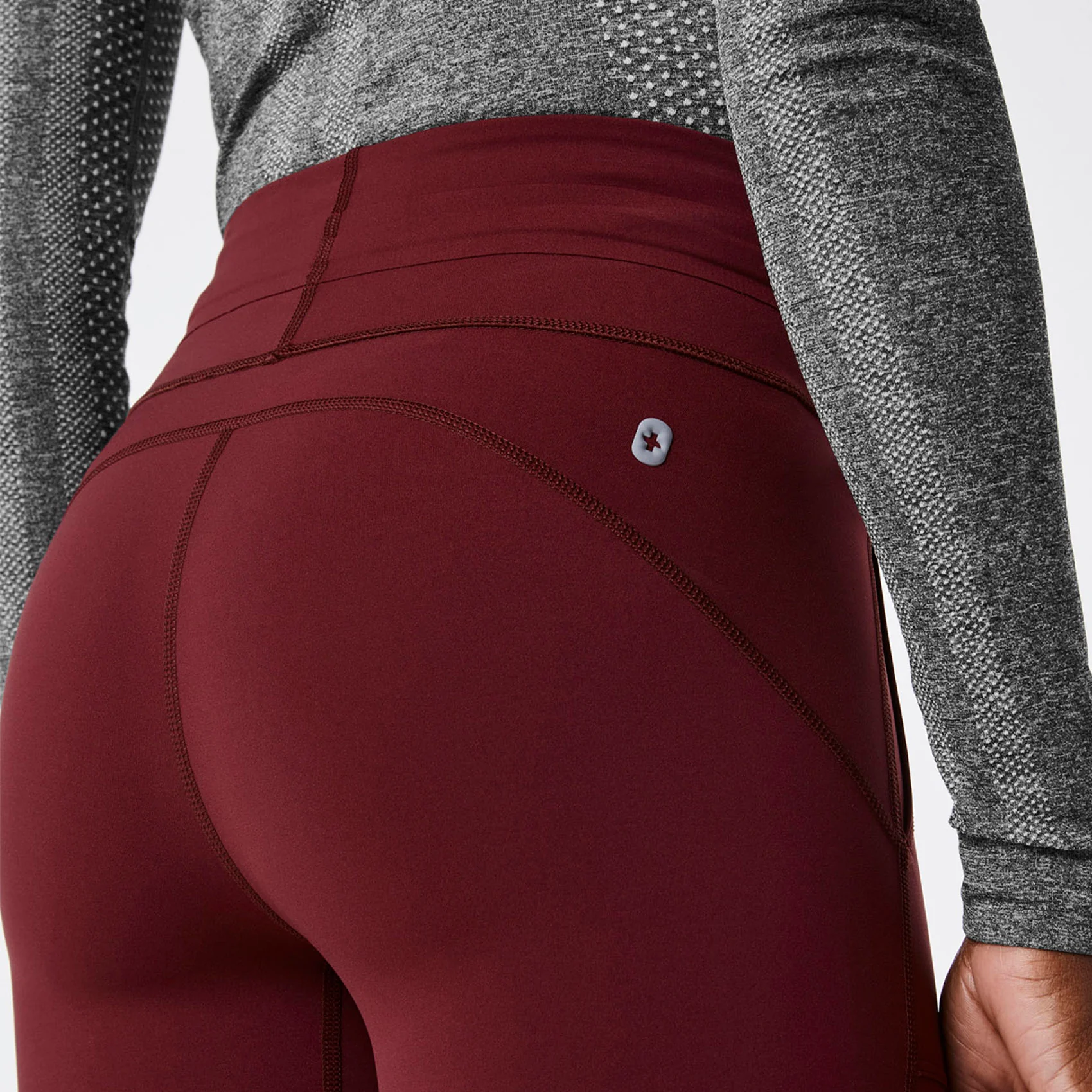 women's Burgundy High Waisted Seville - ScrubLegging™ - Image 5