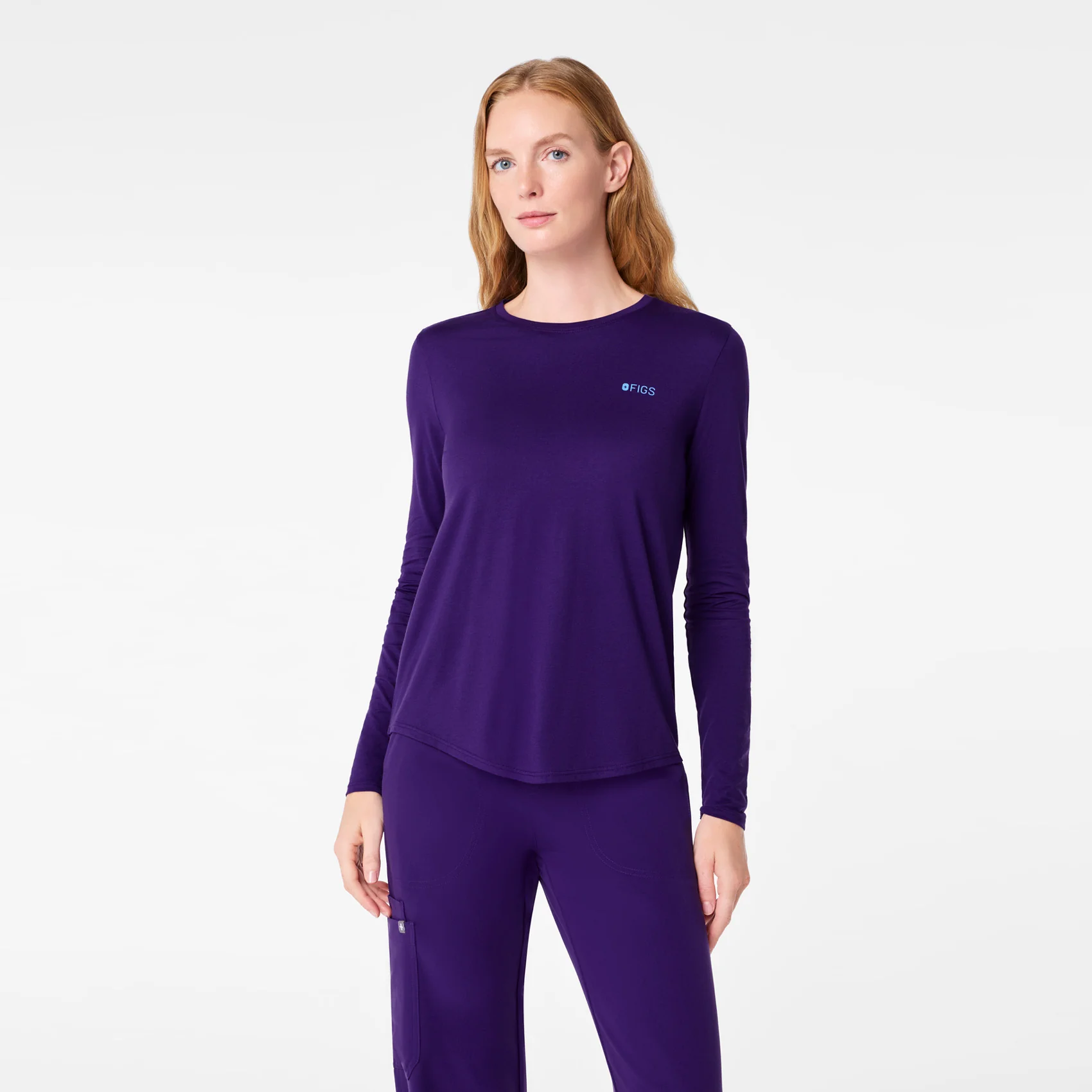 women's Purple Pulse Sleigh Rounds Supersoft - Longsleeve Underscrub - Image 2