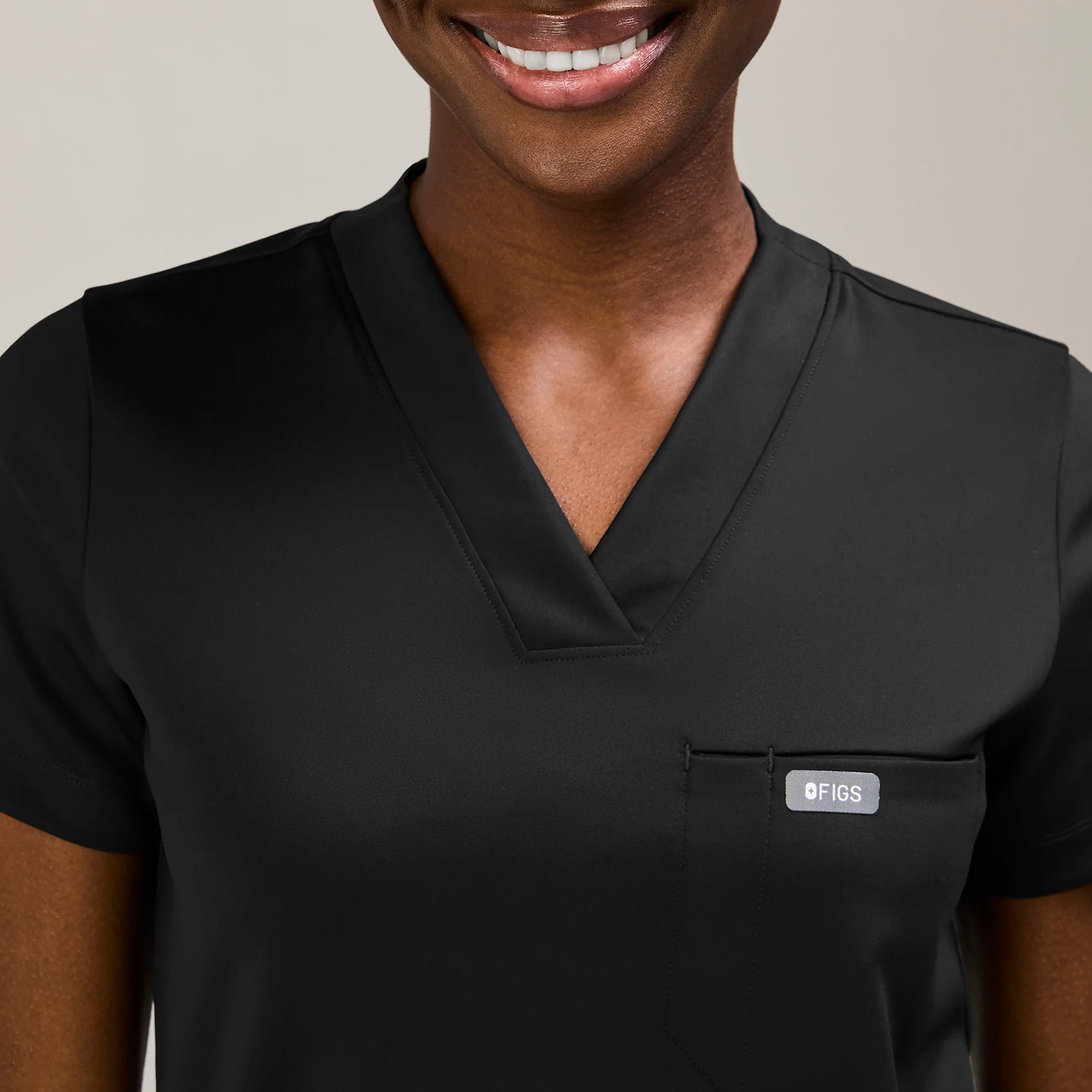 women's Black Sona FORMx Slim V-Neck - Scrub Top™ - Image 6