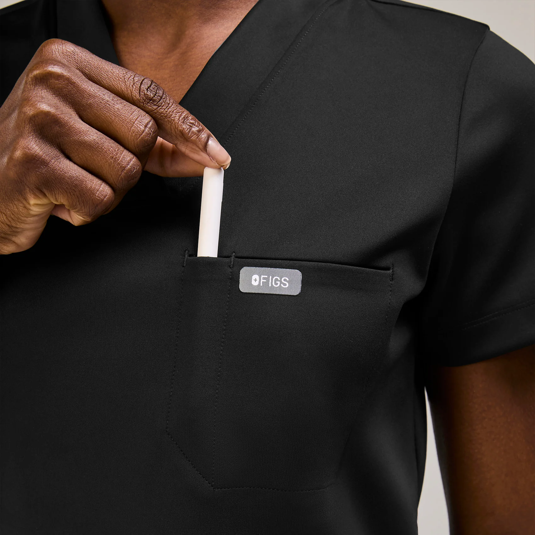 women's Black Sona FORMx Slim V-Neck - Scrub Top™ - Image 7