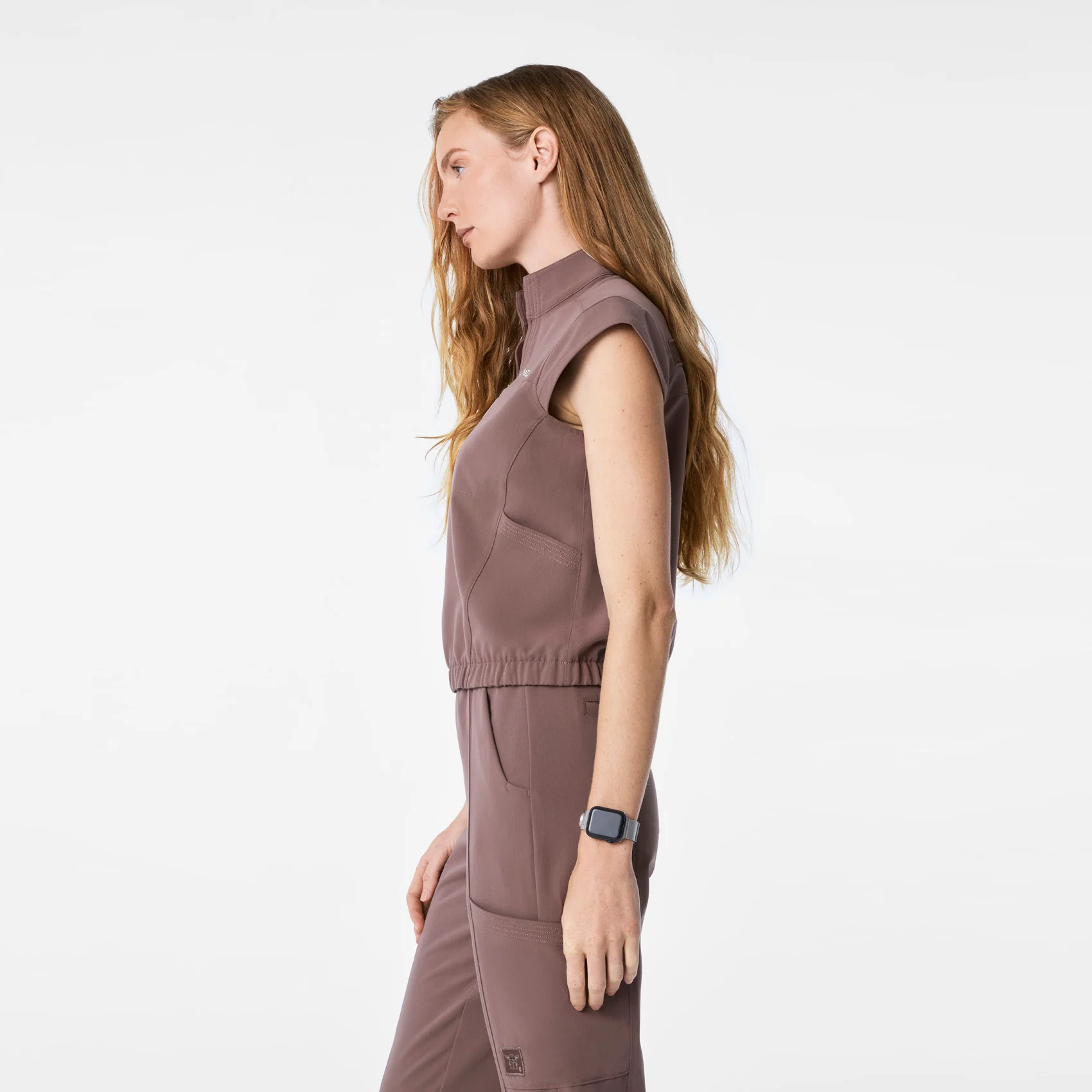 women's Smokey Taupe STAR WARS™ | FIGS - Scrub Top - Image 4