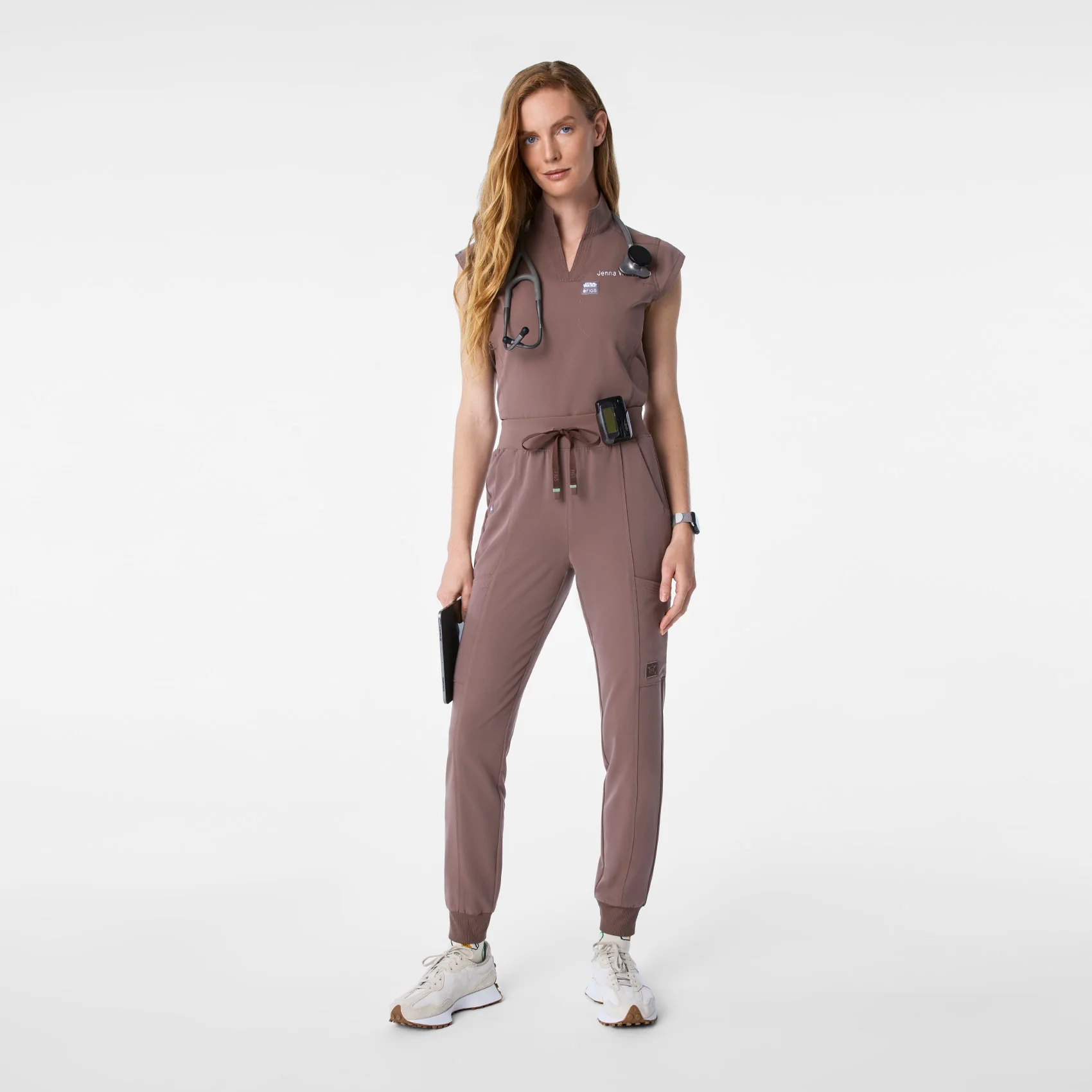 women's Smokey Taupe STAR WARS™ | FIGS - Tall Scrub Pant - Image 3