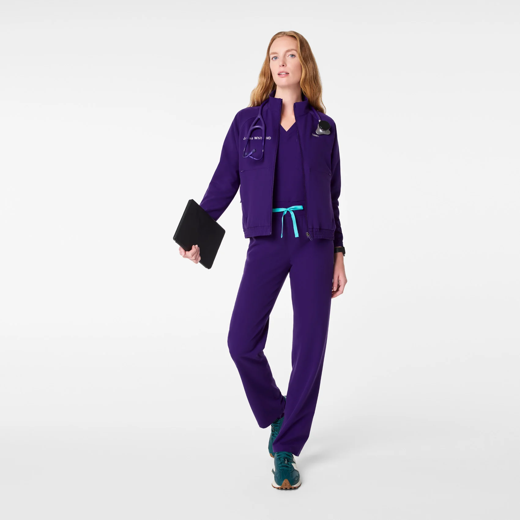 women's Purple Pulse Sydney -  Scrub Jacket - Image 2