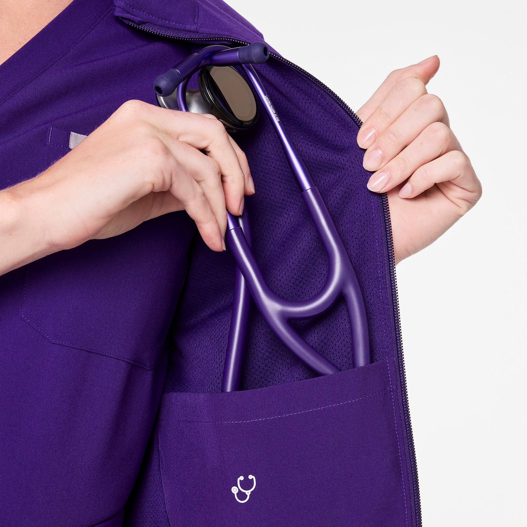 women's Purple Pulse Sydney -  Scrub Jacket - Image 7