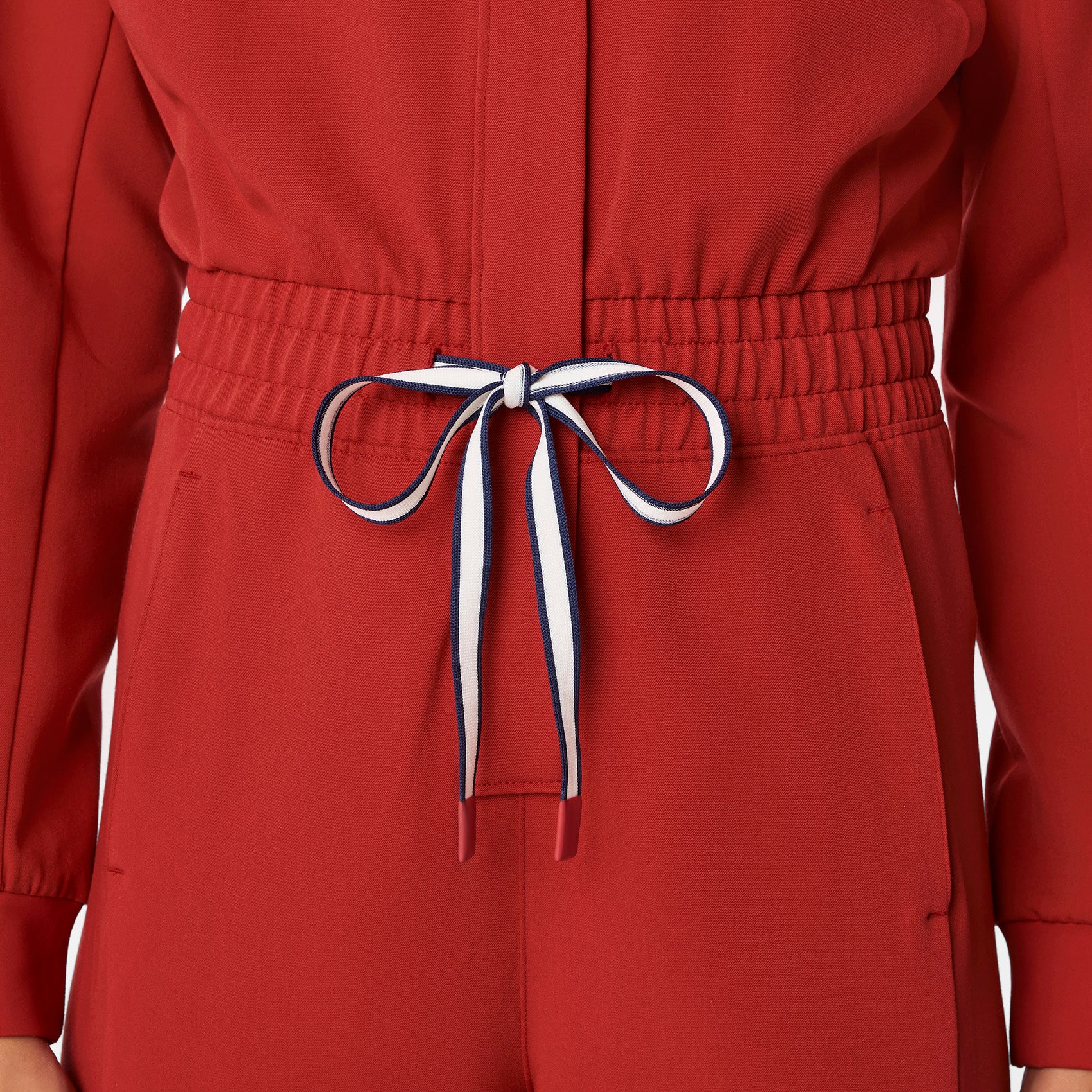 women's Team USA Red FIGS x Team USA Longsleeve Straight Leg - Tall Scrubjumpsuit™ - Image 7