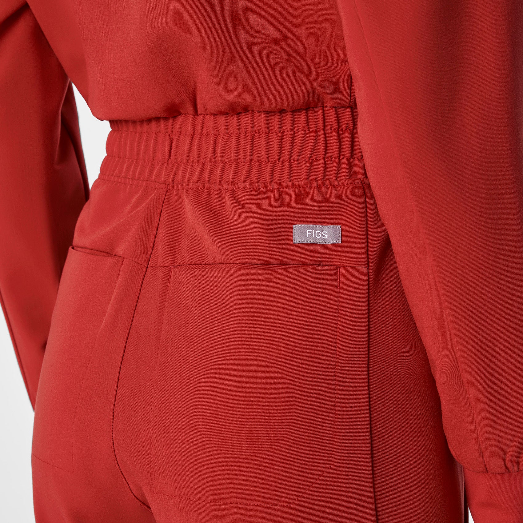 women's Team USA Red FIGS x Team USA Longsleeve Straight Leg - Tall Scrubjumpsuit™ - Image 8
