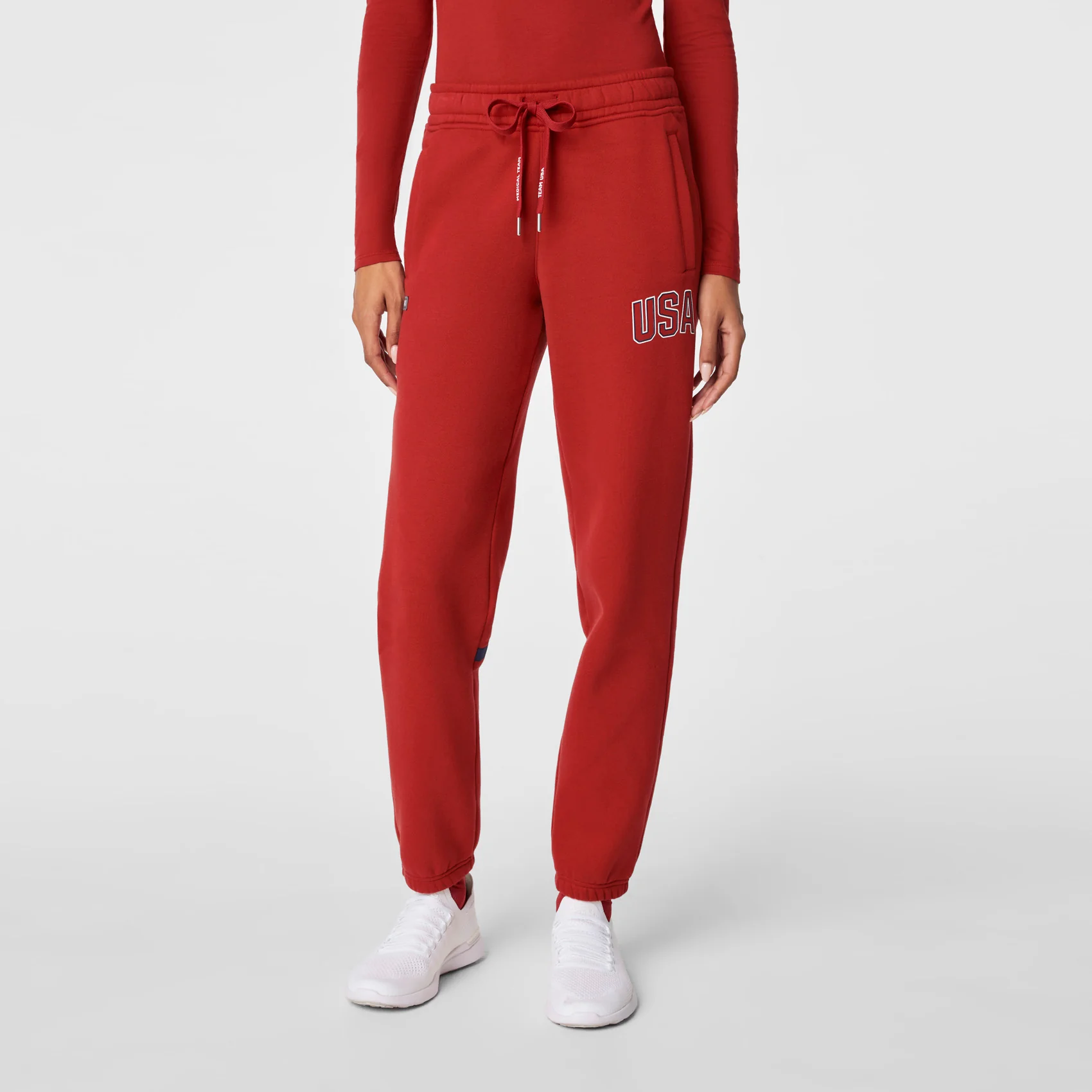 women's Team USA Red FIGS x Team USA Off-Shift - Relaxed Jogger Sweatpants™