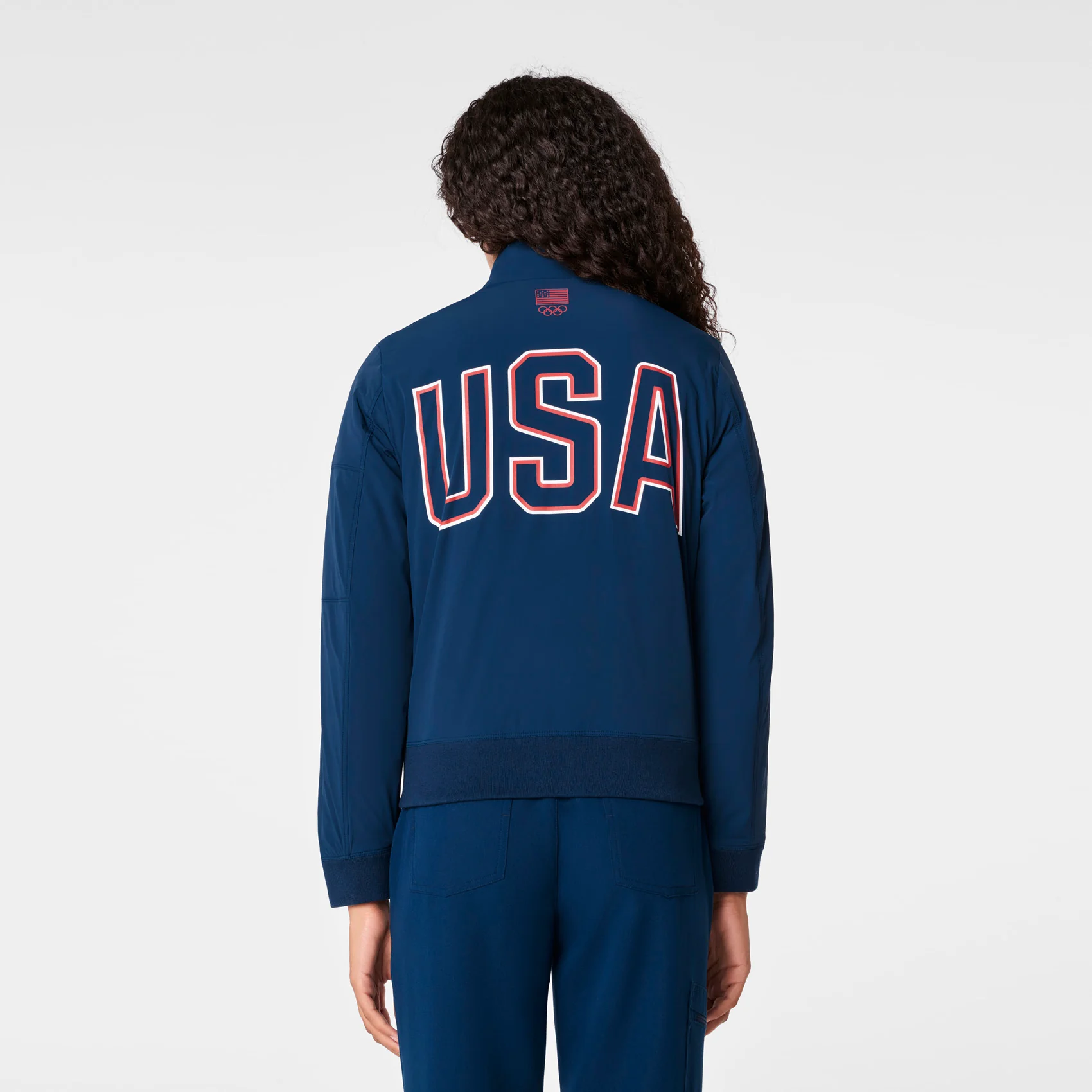 women's Team USA Blue FIGS x Team USA On-Shift - Float Bomber Jacket™ - Image 2