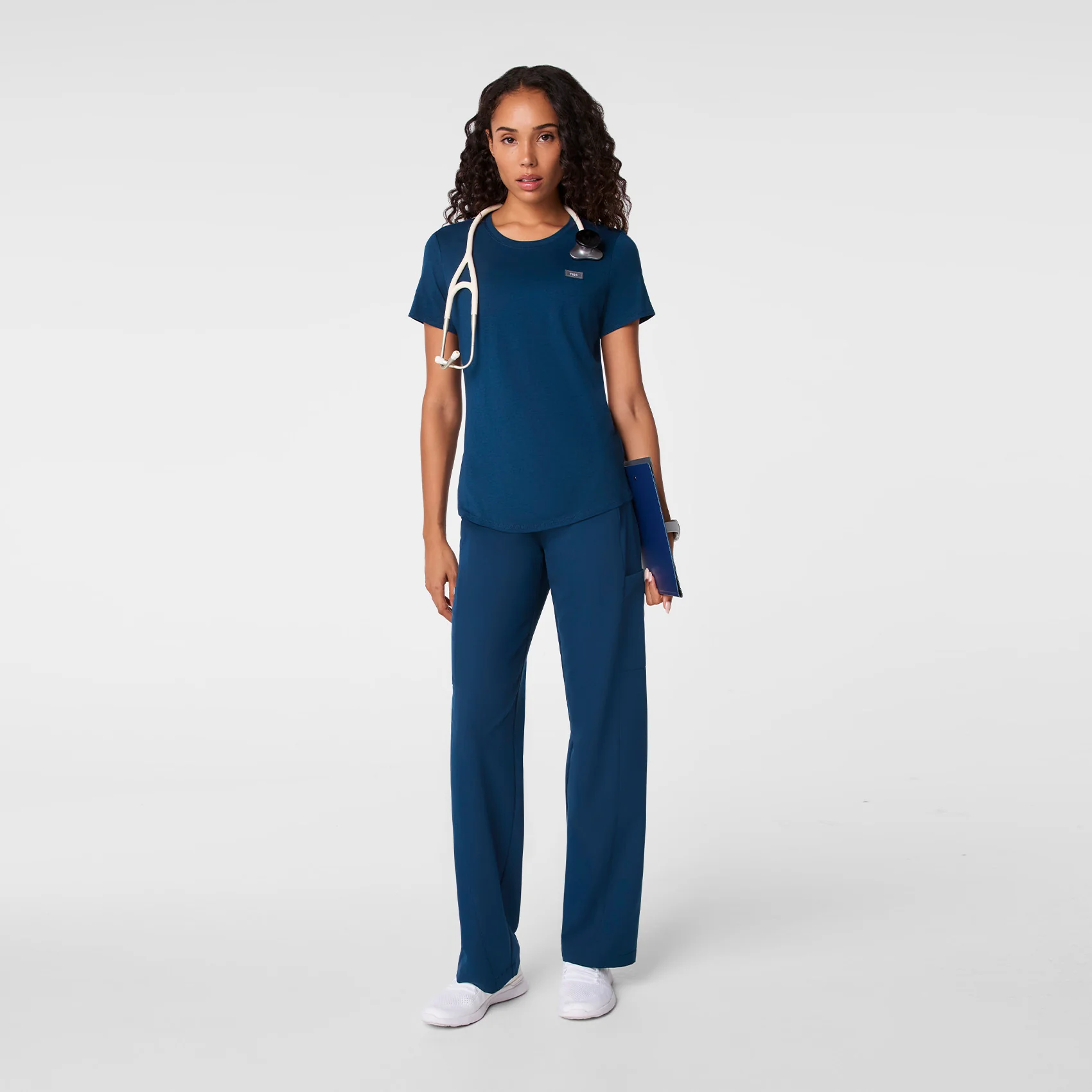 women's Team USA Blue FIGS x Team USA Supersoft - Shortsleeve Underscrub - Image 3