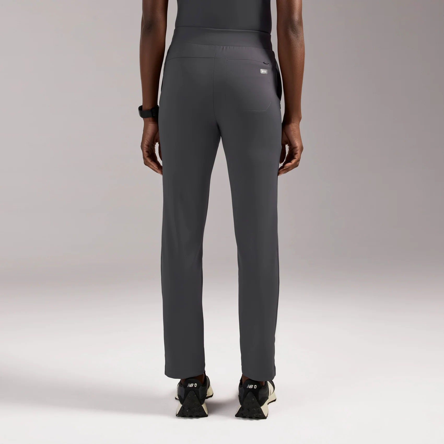 women's Charcoal Tena FORMx Slim Tapered - Petite Scrub Pant™ - Image 4