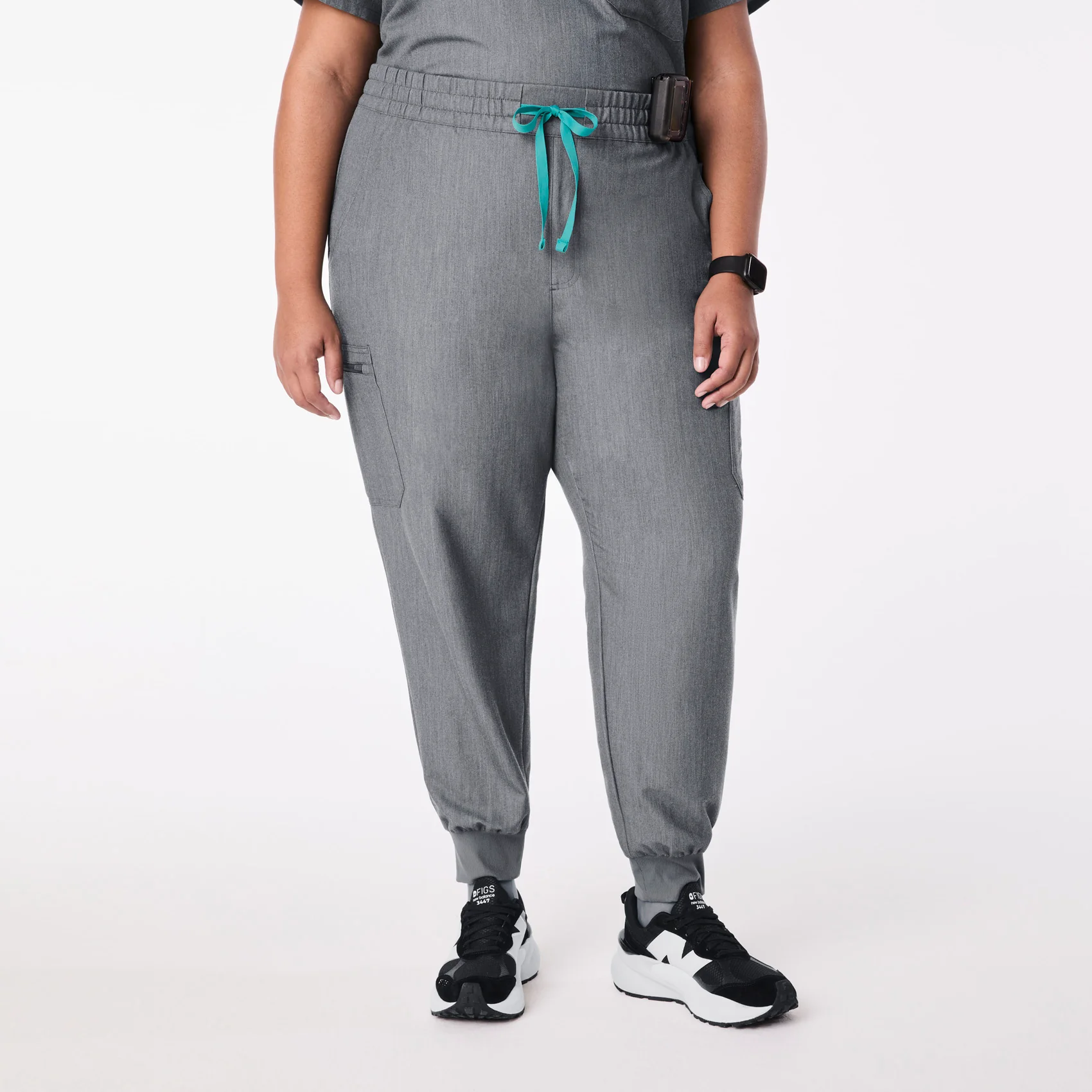women's Graphite High Waisted Uman Relaxed - Petite Jogger Scrub Pant (3XL-6XL)