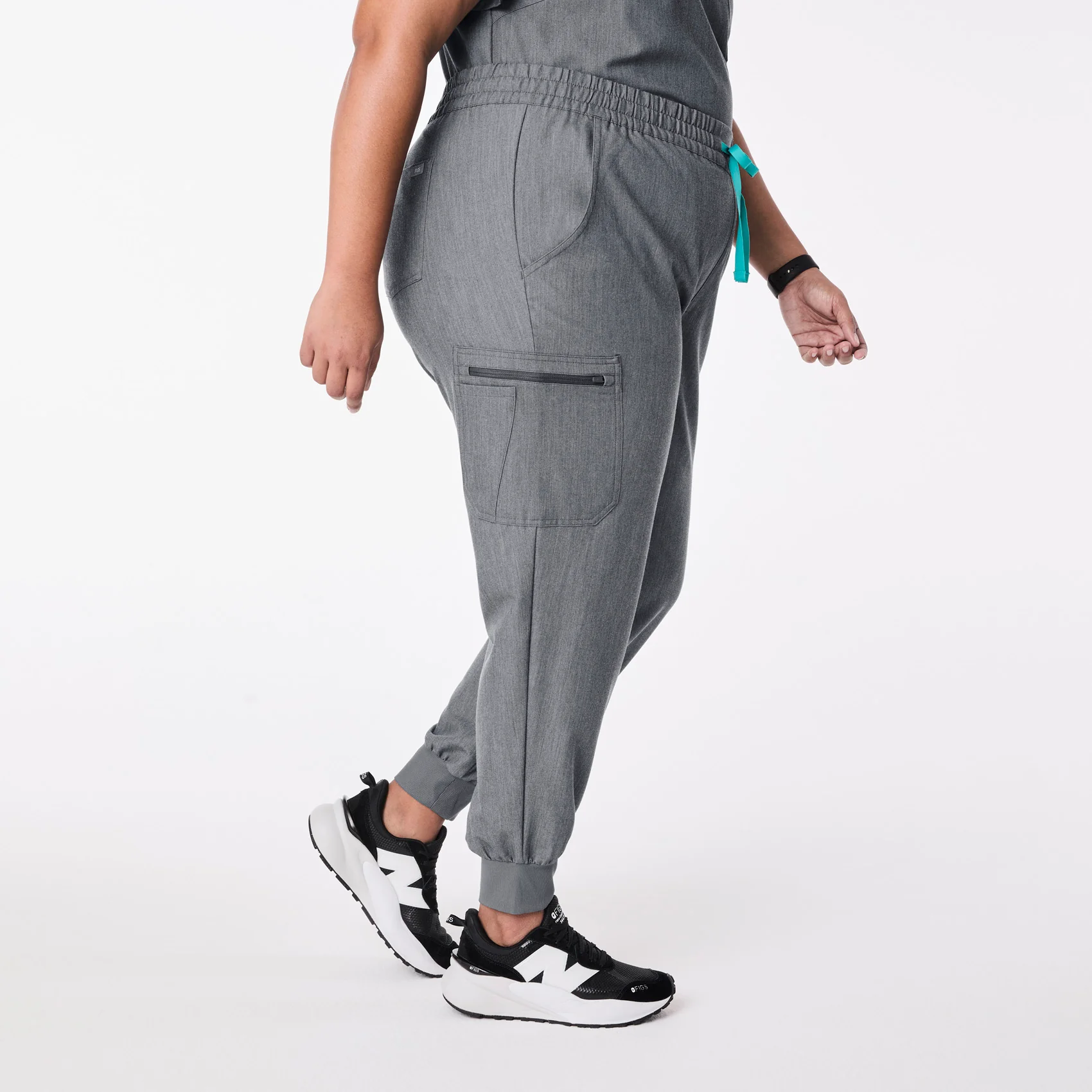 women's Graphite High Waisted Uman Relaxed - Petite Jogger Scrub Pant (3XL-6XL) - Image 3