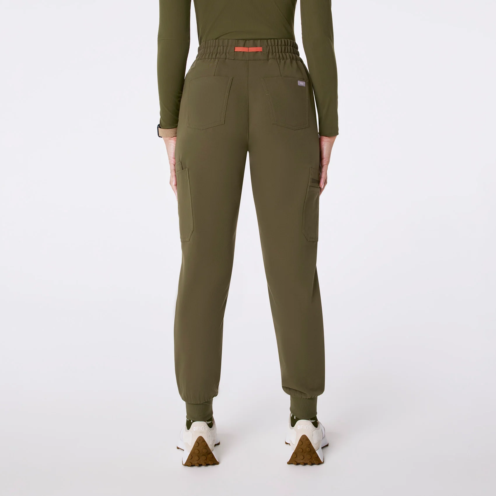 women's Spruce High Waisted Uman Relaxed - Petite Jogger Scrub Pant - Image 4