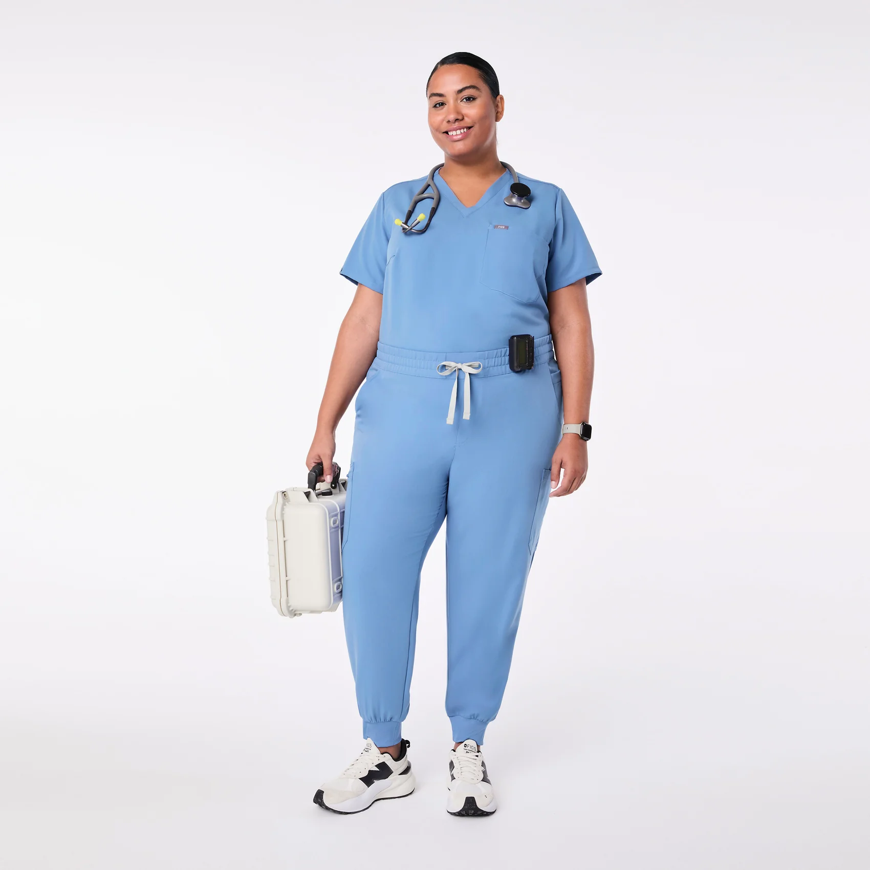 women's Ceil Blue Uman Relaxed - Jogger Scrub Pant (3XL-6XL) - Image 2