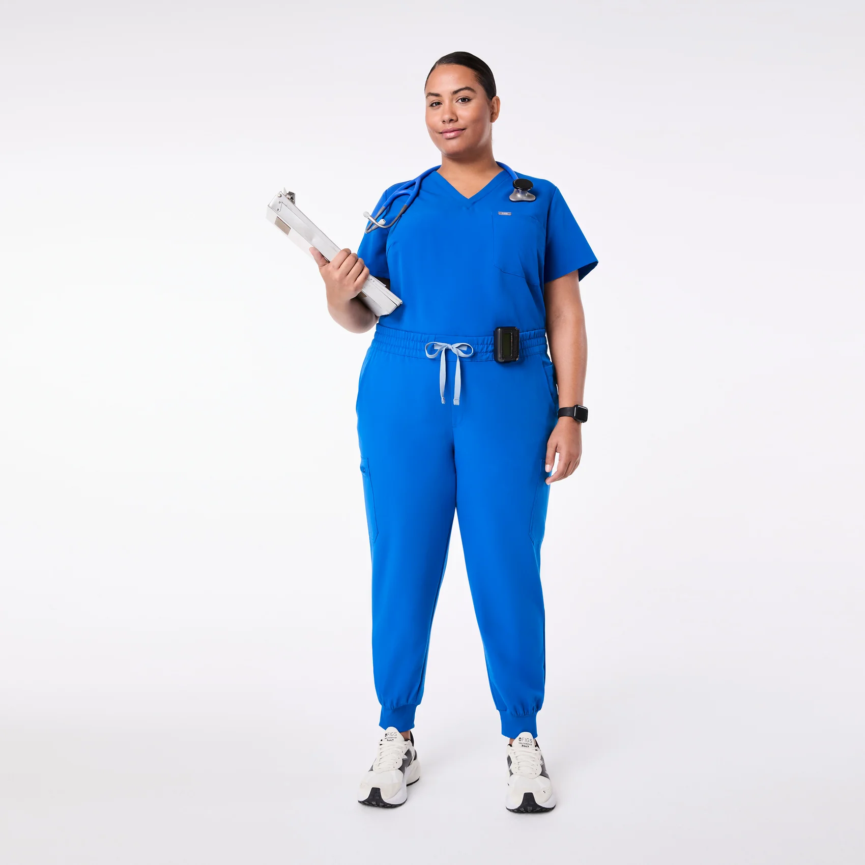 women's Royal Blue Uman Relaxed - Jogger Scrub Pant (3XL-6XL) - Image 2