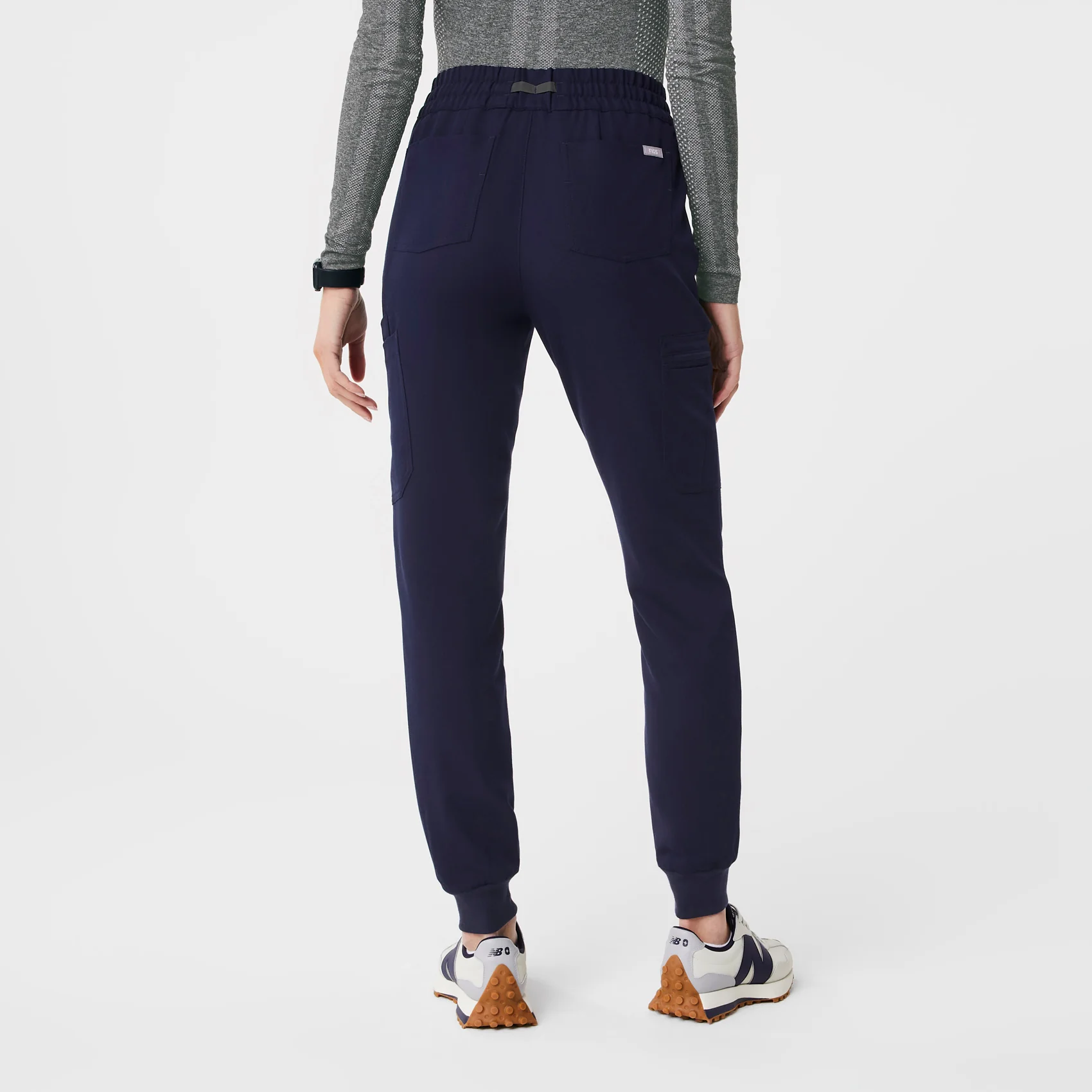 women's Navy Uman Relaxed - Petite Jogger Scrub Pants - Image 4