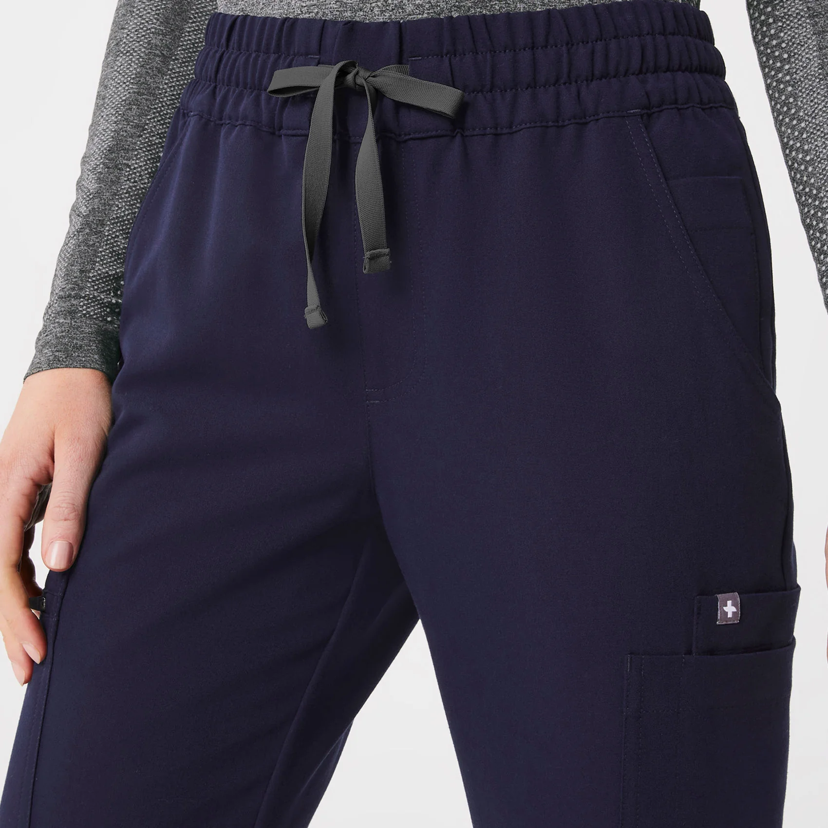 women's Navy Uman Relaxed - Petite Jogger Scrub Pants - Image 6
