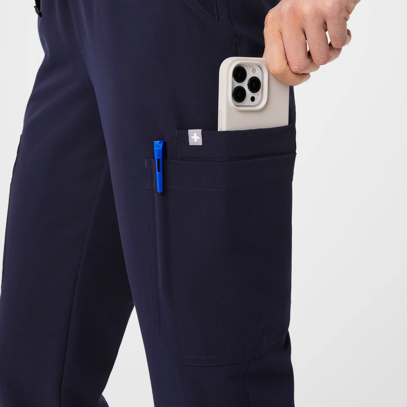 women's Navy Uman Relaxed - Petite Jogger Scrub Pants - Image 8