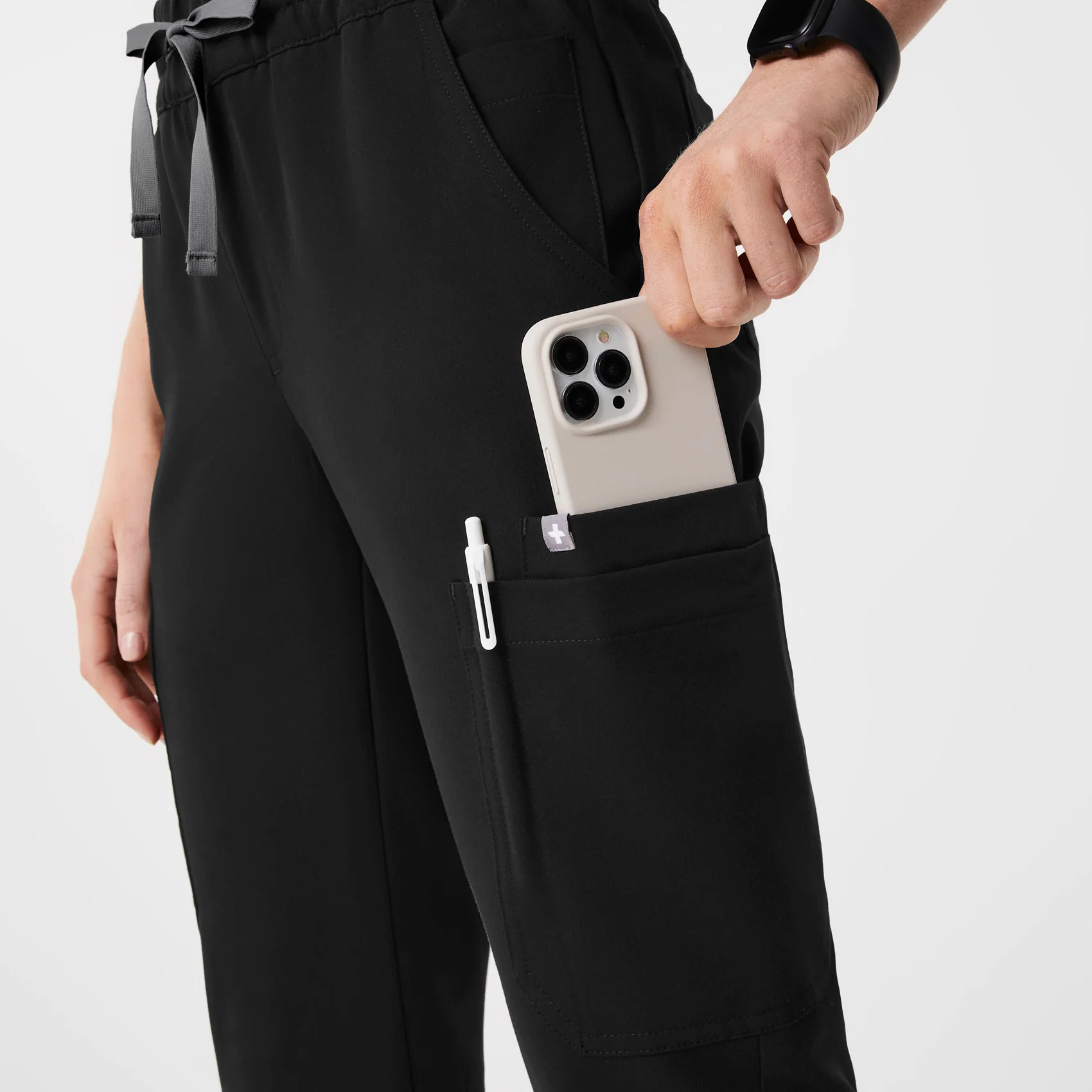 women's Black Uman Relaxed - Tall Jogger Scrub Pants - Image 7