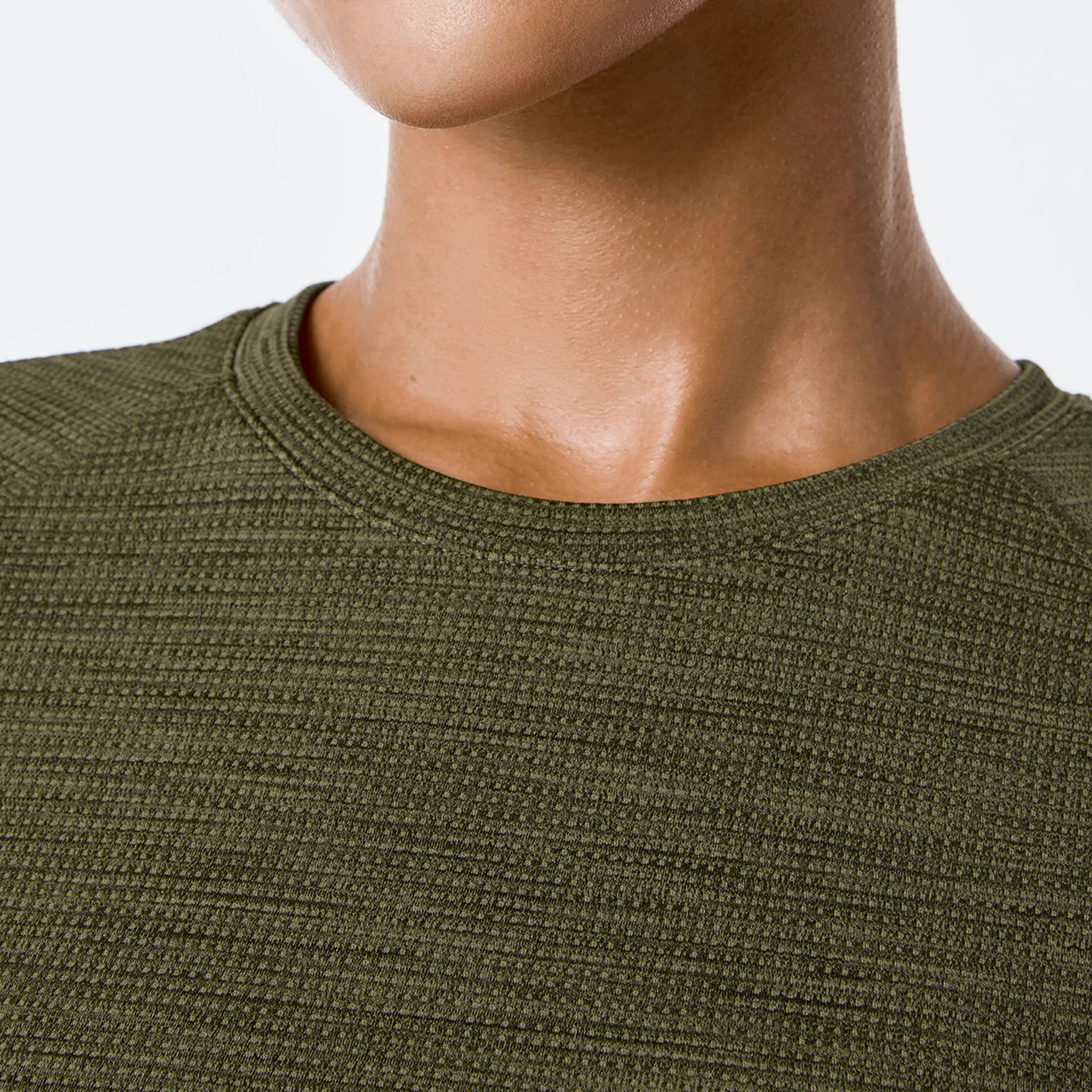 women's Spruce Space Dye Waffle - Longsleeve Underscrub - Image 2