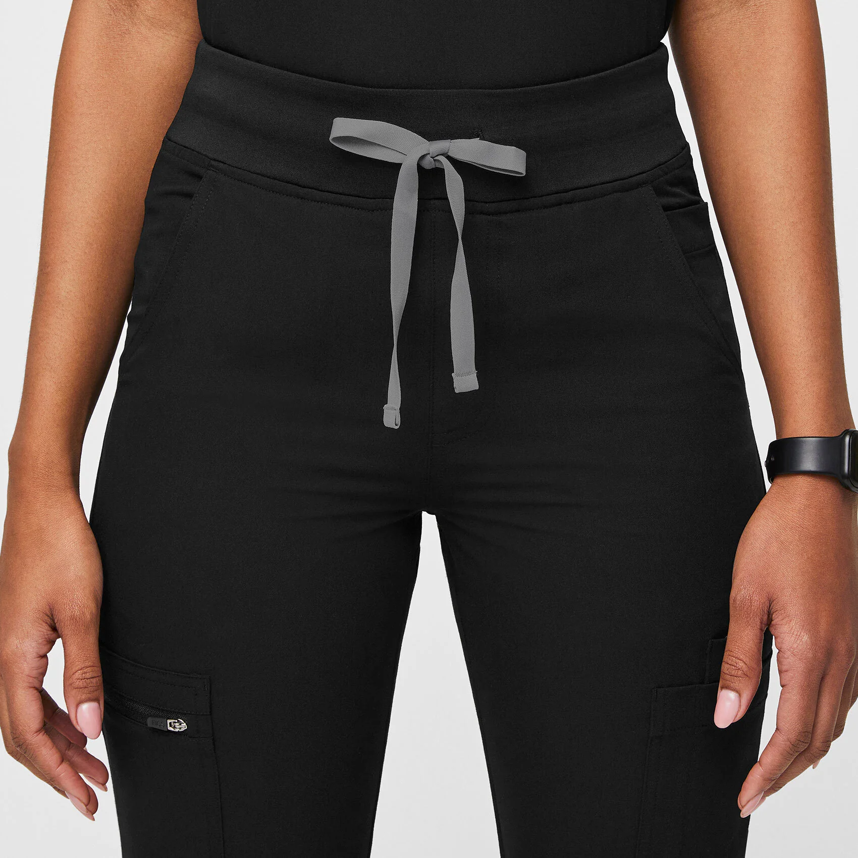 women's Black Yola™ High Waisted 2.0 - Petite Skinny Scrub Pants - Image 6