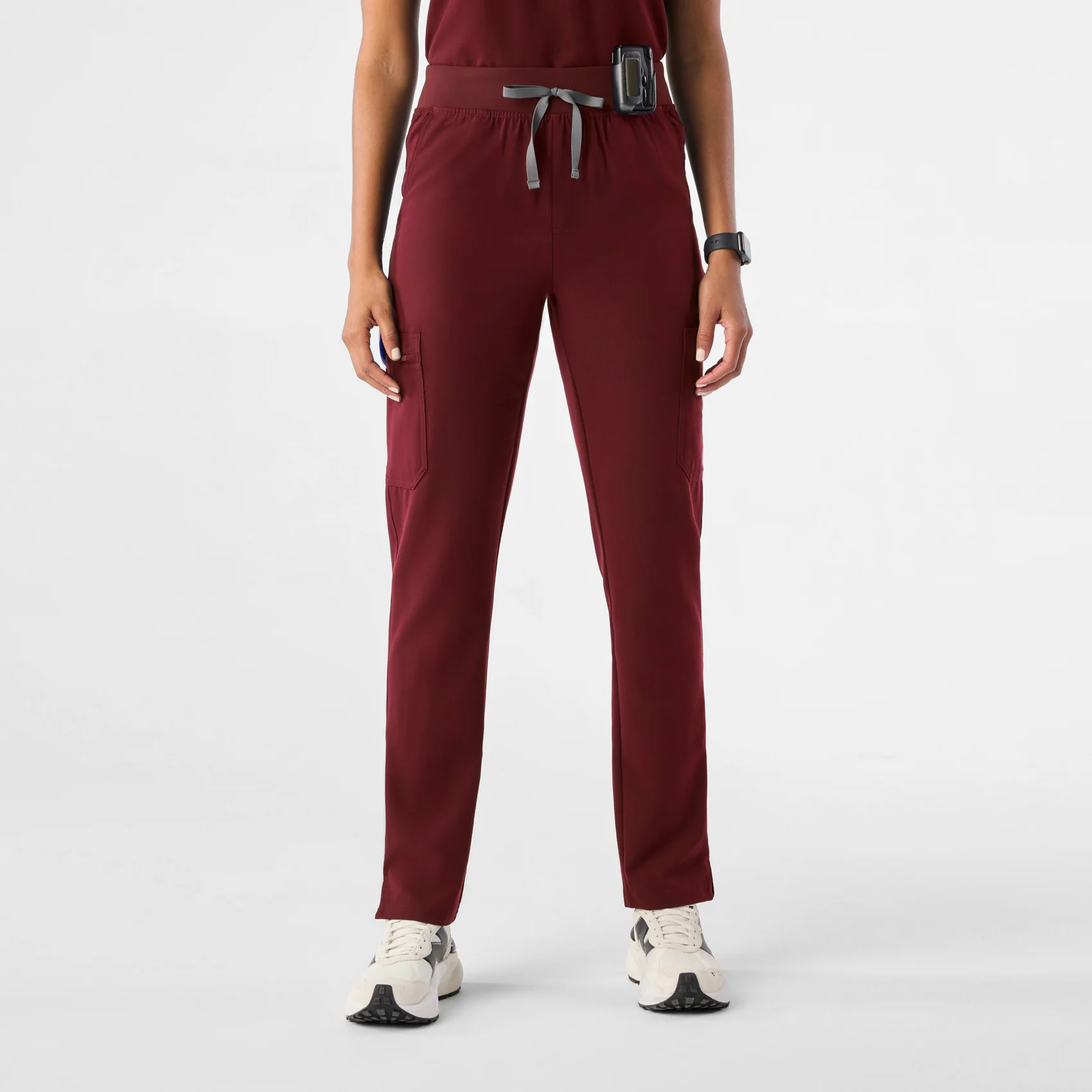 women's Burgundy Yola™ High Waisted 2.0 - Petite Skinny Scrub Pants