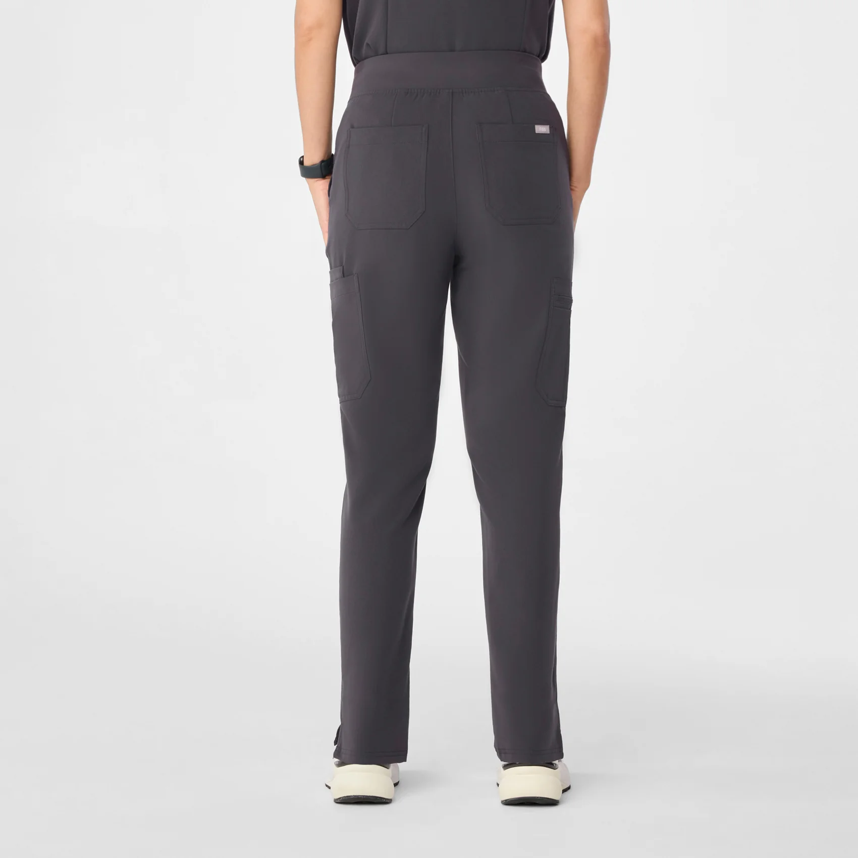 women's Charcoal Yola™ High Waisted - Petite Skinny Scrub Pants - Image 4
