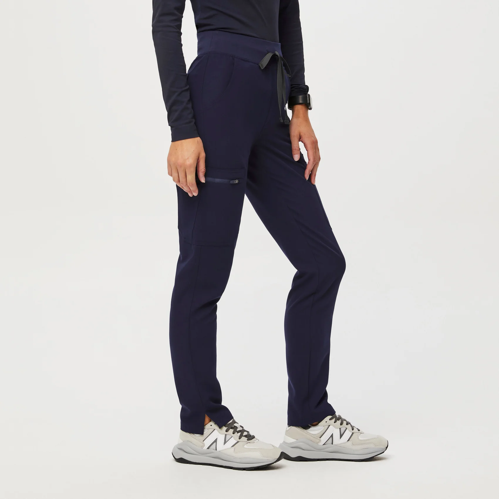 women's Navy Yola™ High Waisted 2.0 - Petite Skinny Scrub Pants - Image 4