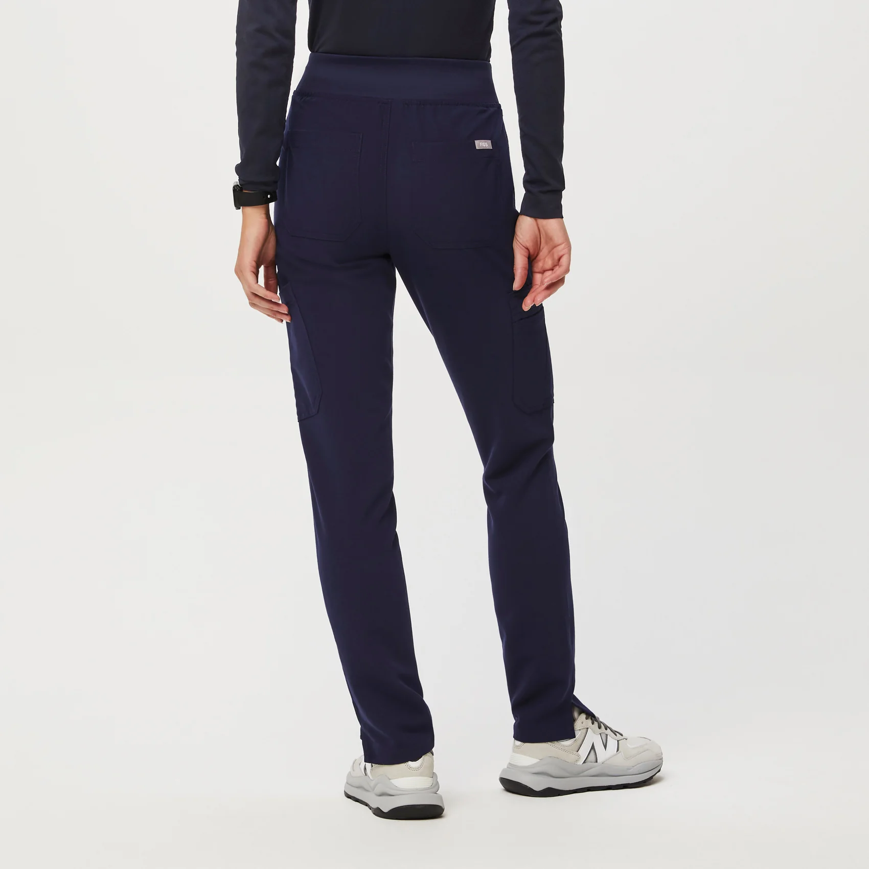 women's Navy Yola™ High Waisted 2.0 - Petite Skinny Scrub Pants - Image 5