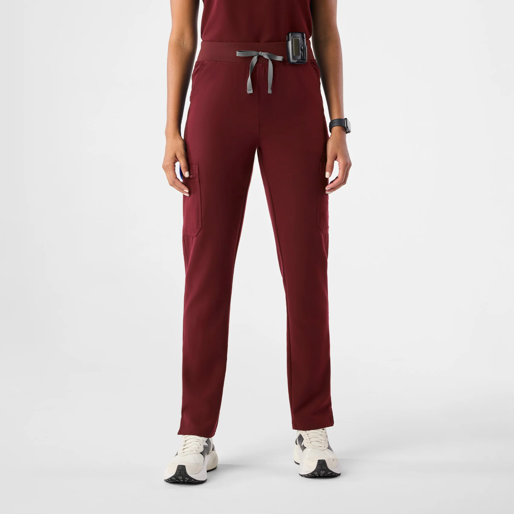 women's Burgundy Yola™ High Waisted 2.0 - Skinny Scrub Pants