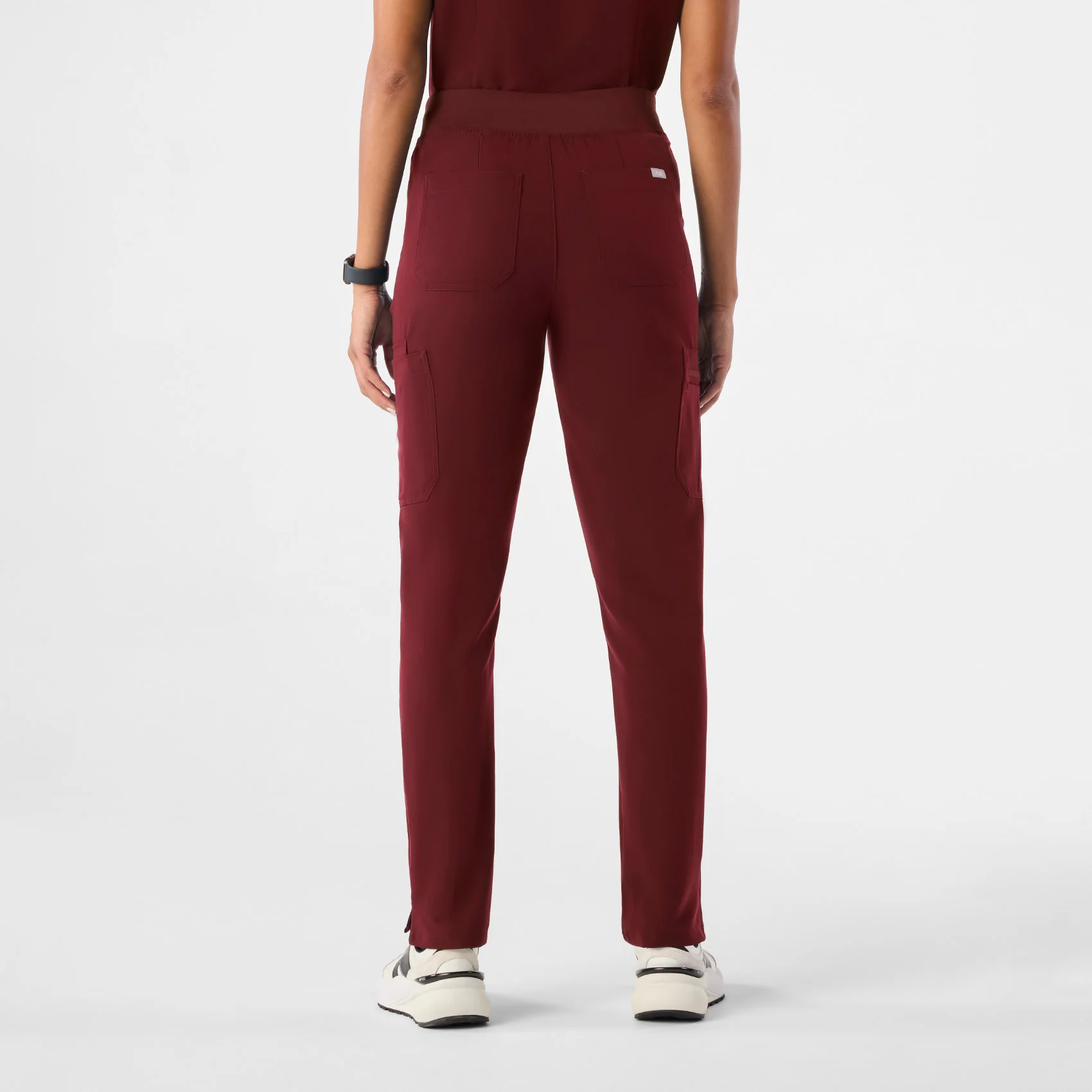 women's Burgundy Yola™ High Waisted 2.0 - Skinny Scrub Pants - Image 4