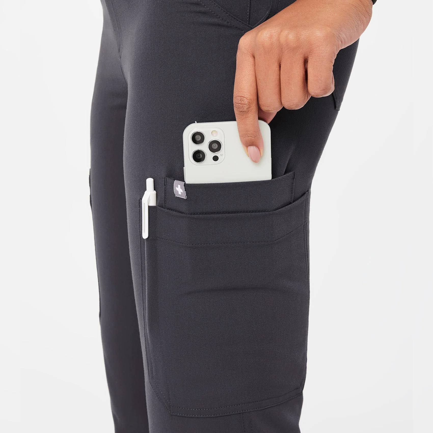 women's Charcoal Yola™ High Waisted - Skinny Scrub Pants - Image 7
