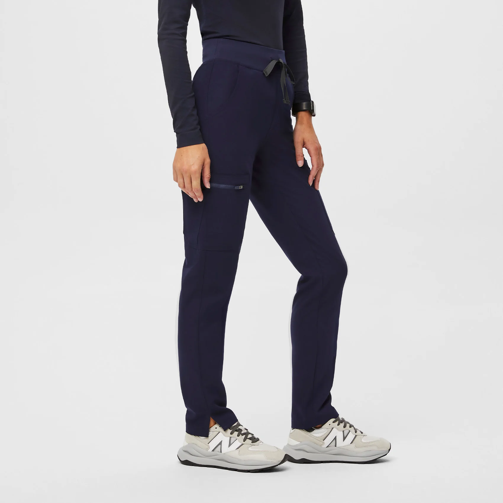 women's Navy Yola™ High Waisted 2.0 - Tall Skinny Scrub Pants - Image 4