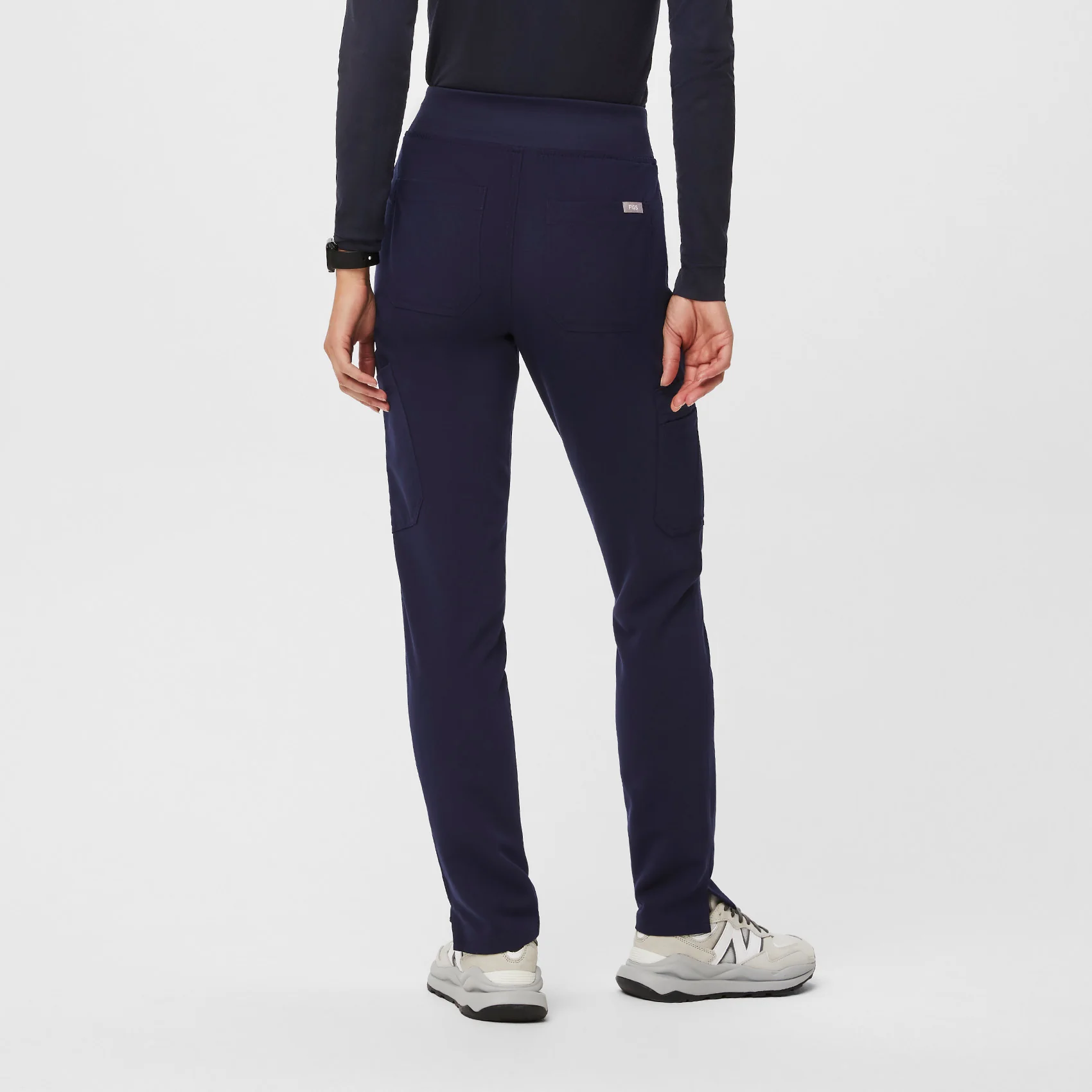 women's Navy Yola™ High Waisted 2.0 - Tall Skinny Scrub Pants - Image 5