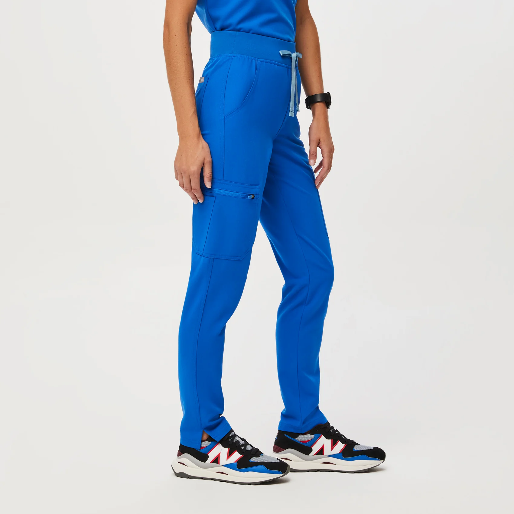 women's Royal Blue Yola™ High Waisted 2.0 - Tall Skinny Scrub Pants - Image 3