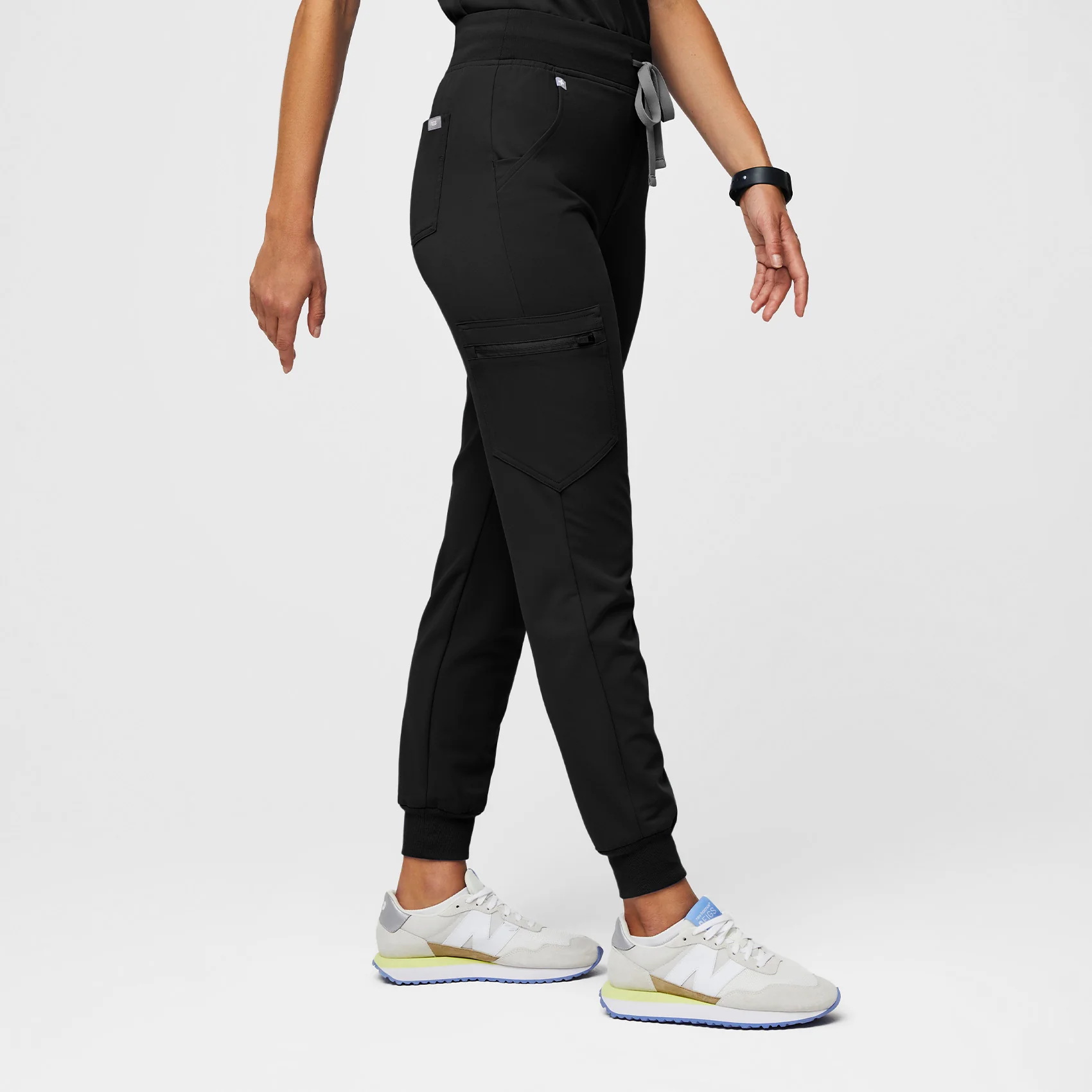 women's Black Zamora™ High Waisted - Jogger Scrub Pants - Image 3