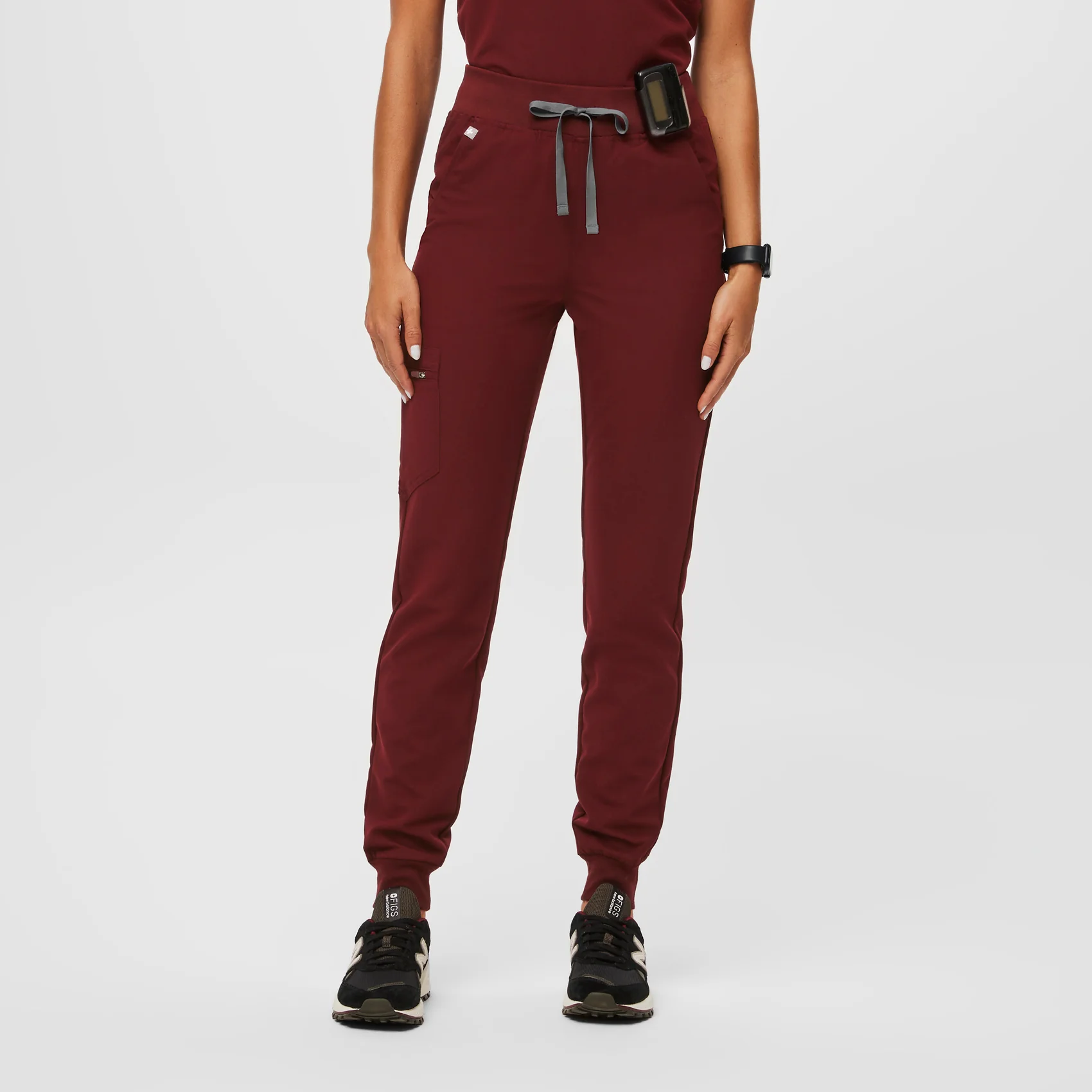 women's Burgundy Zamora™ High Waisted - Jogger Scrub Pants