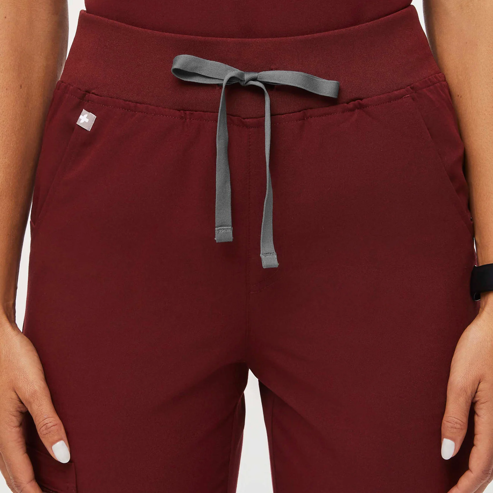 women's Burgundy Zamora™ High Waisted - Jogger Scrub Pants - Image 5