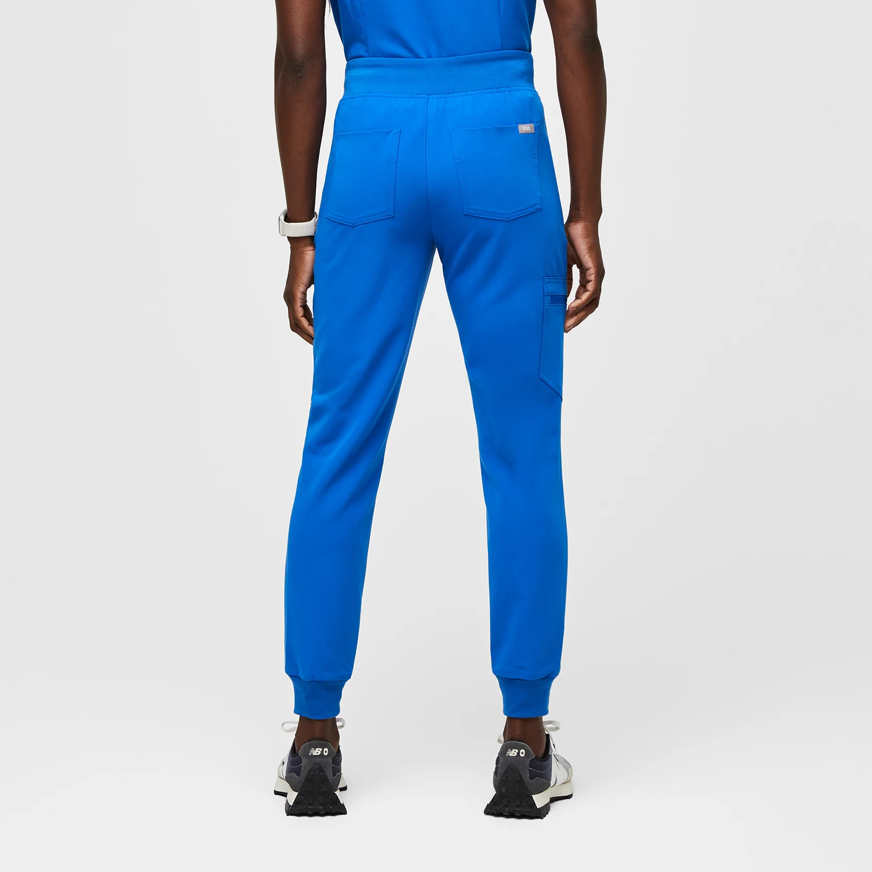 women's Royal Blue Zamora™ High Waisted - Petite Jogger Scrub Pants - Image 4