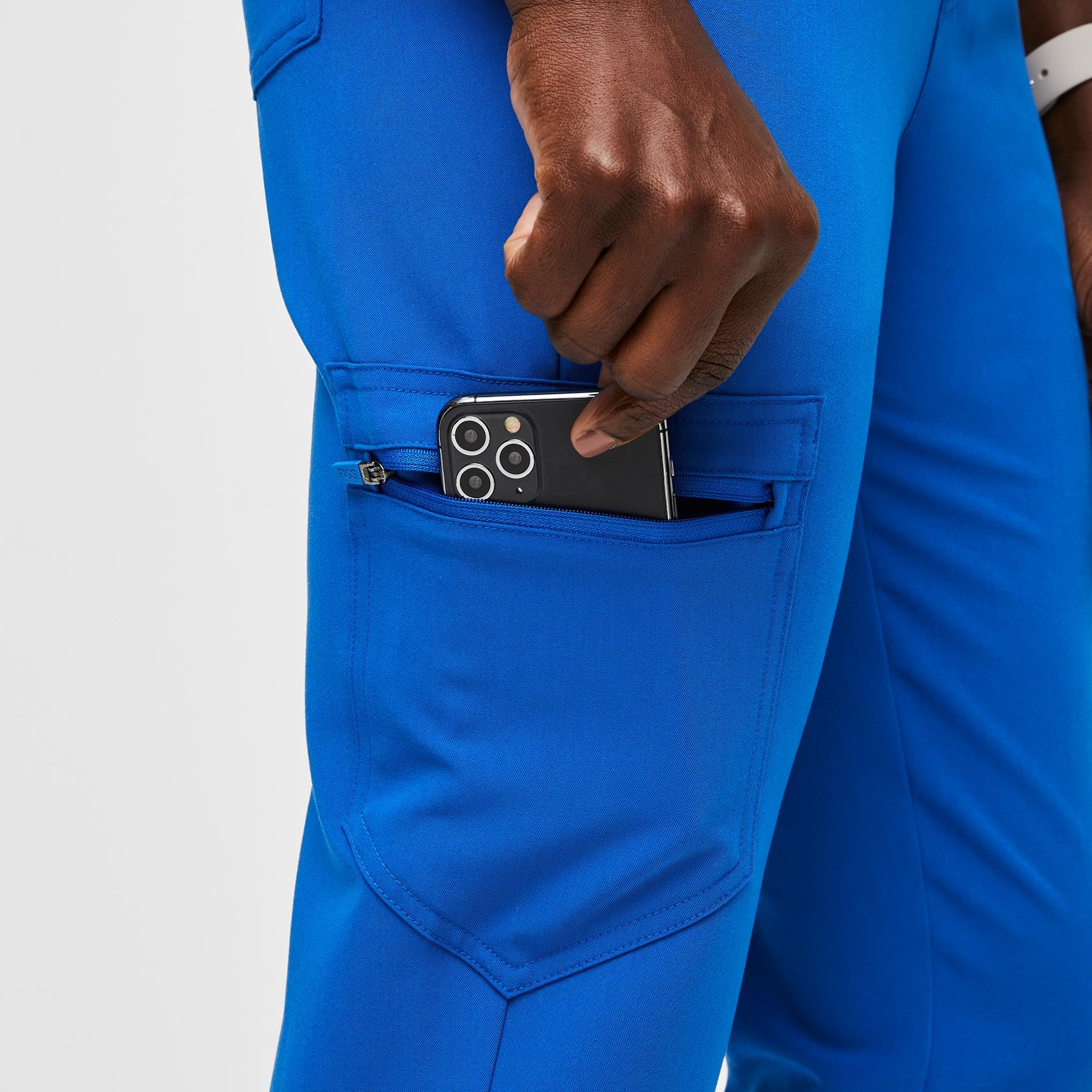 women's Royal Blue Zamora™ High Waisted - Petite Jogger Scrub Pants - Image 5
